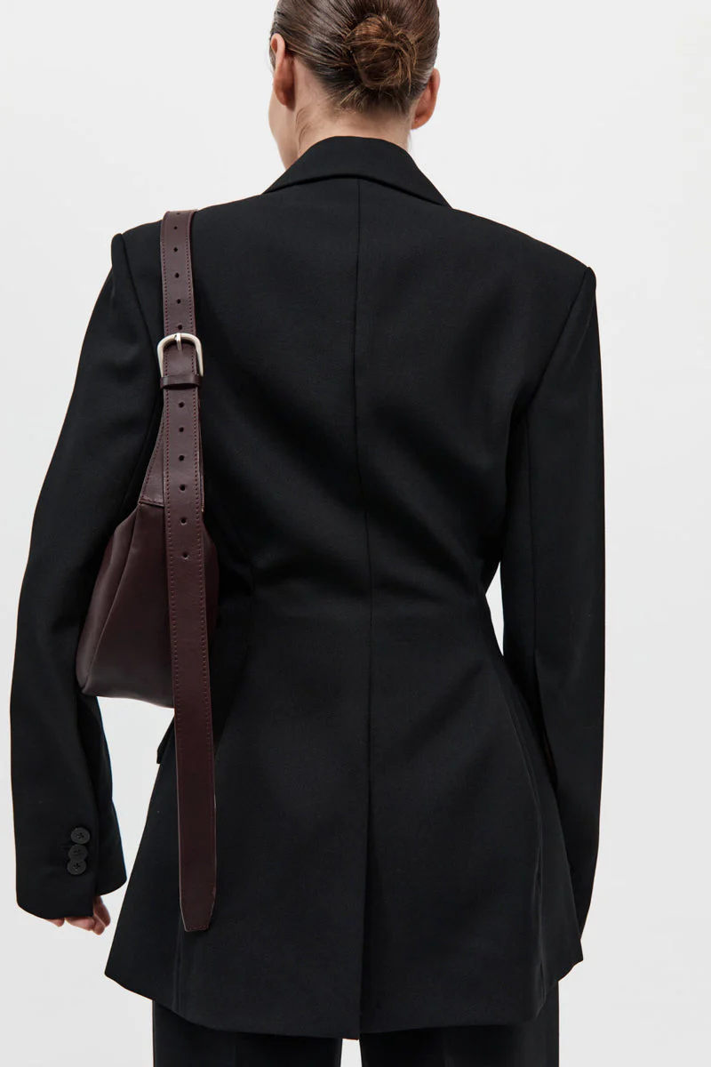 Adjustable Crescent Bag - Bordeaux - Image 5