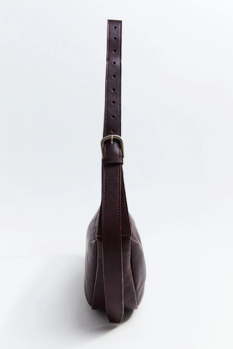 Adjustable Crescent Bag - Bordeaux - Image 7