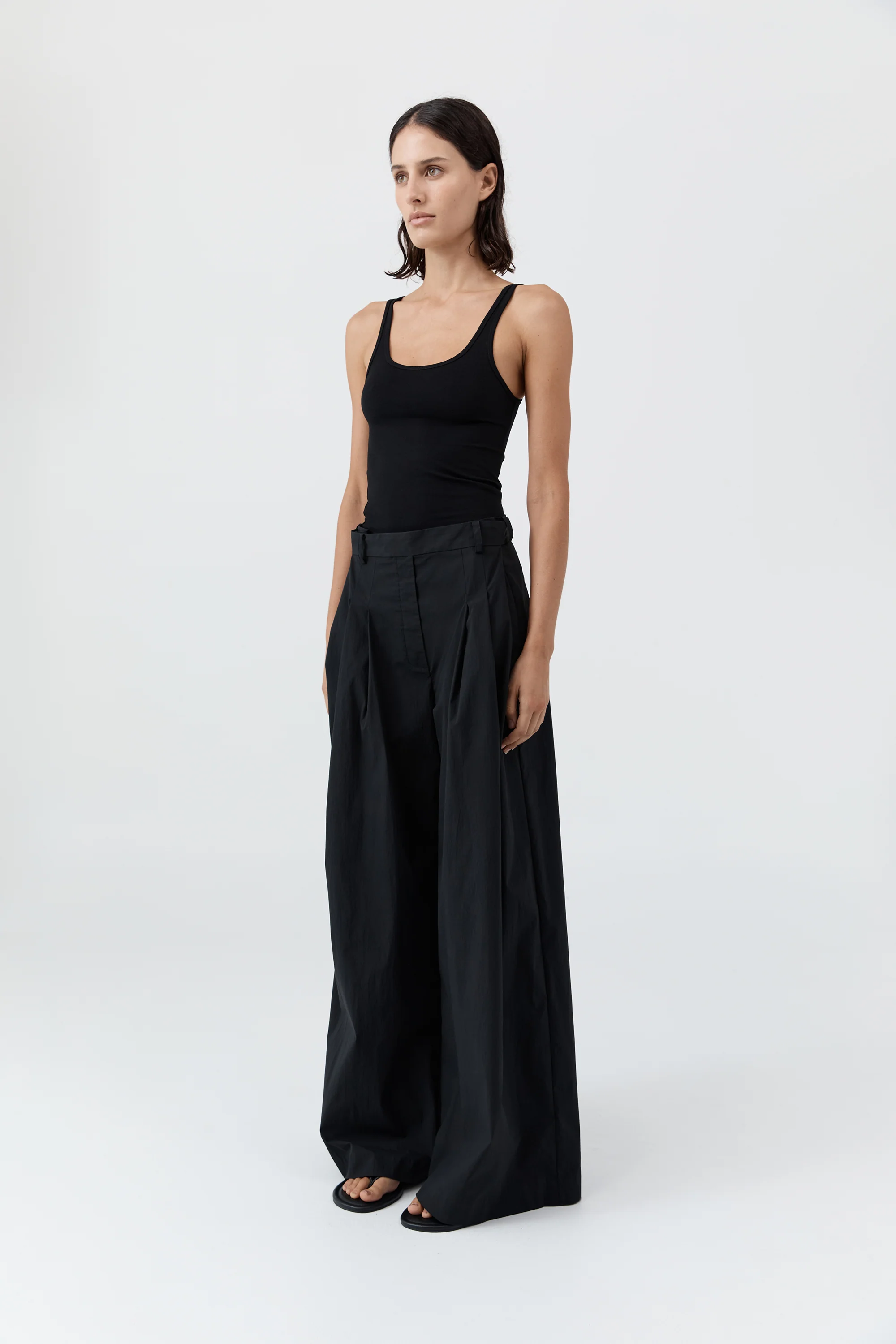 Adjustable Palazzo Pants - Black - Image 3