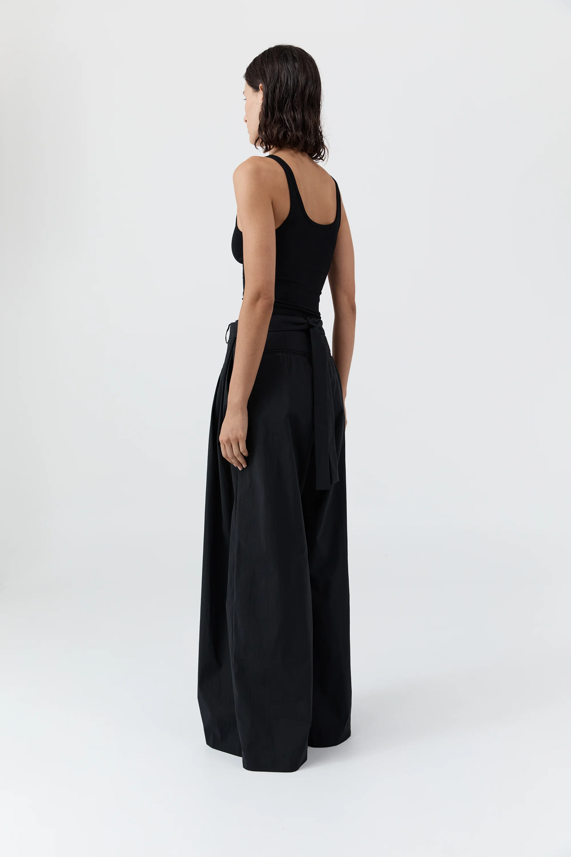 Adjustable Palazzo Pants - Black - Image 4