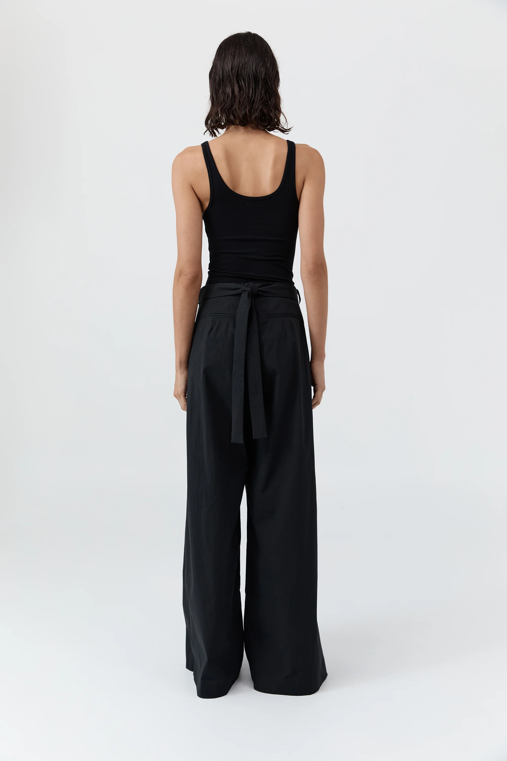 Adjustable Palazzo Pants - Black - Image 5