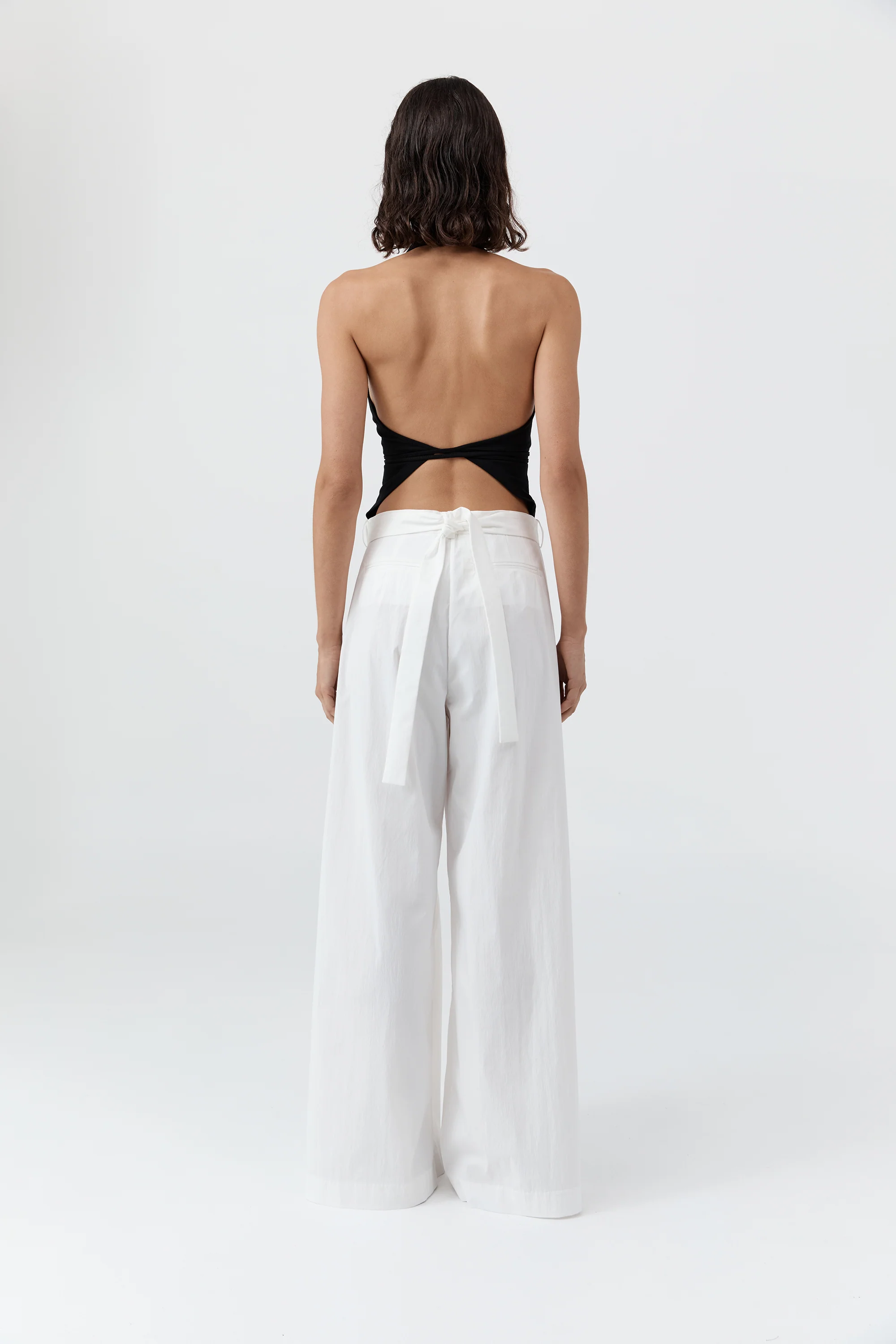 Adjustable Palazzo Pants - White - Image 5