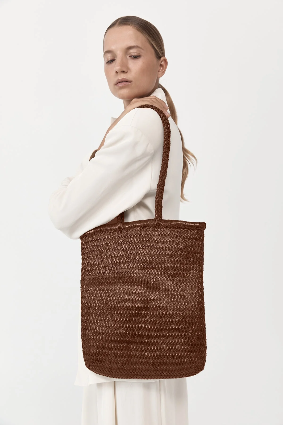 Bagu Woven Tote - Antique Tan - Image 4