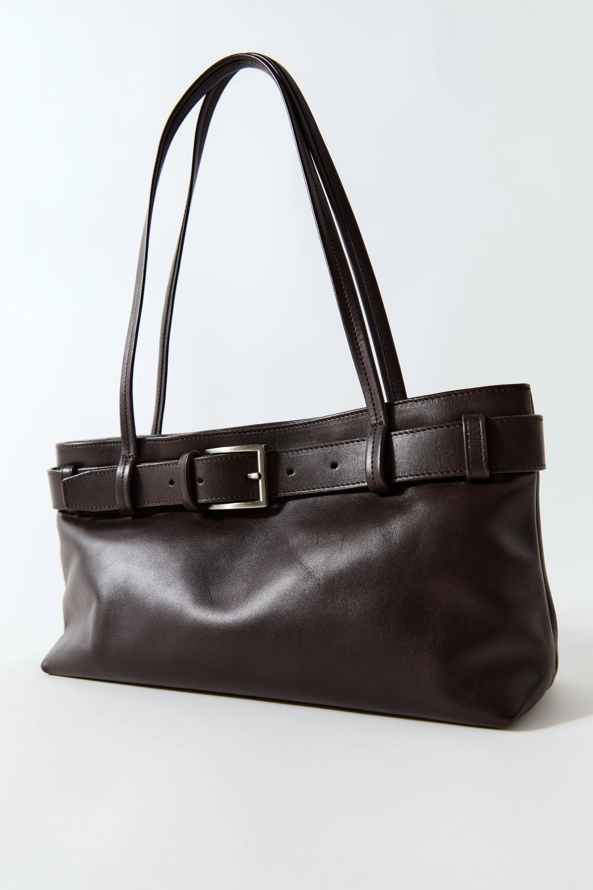 PRE-ORDER: Belt Detail Baguette - Coffee - Image 3