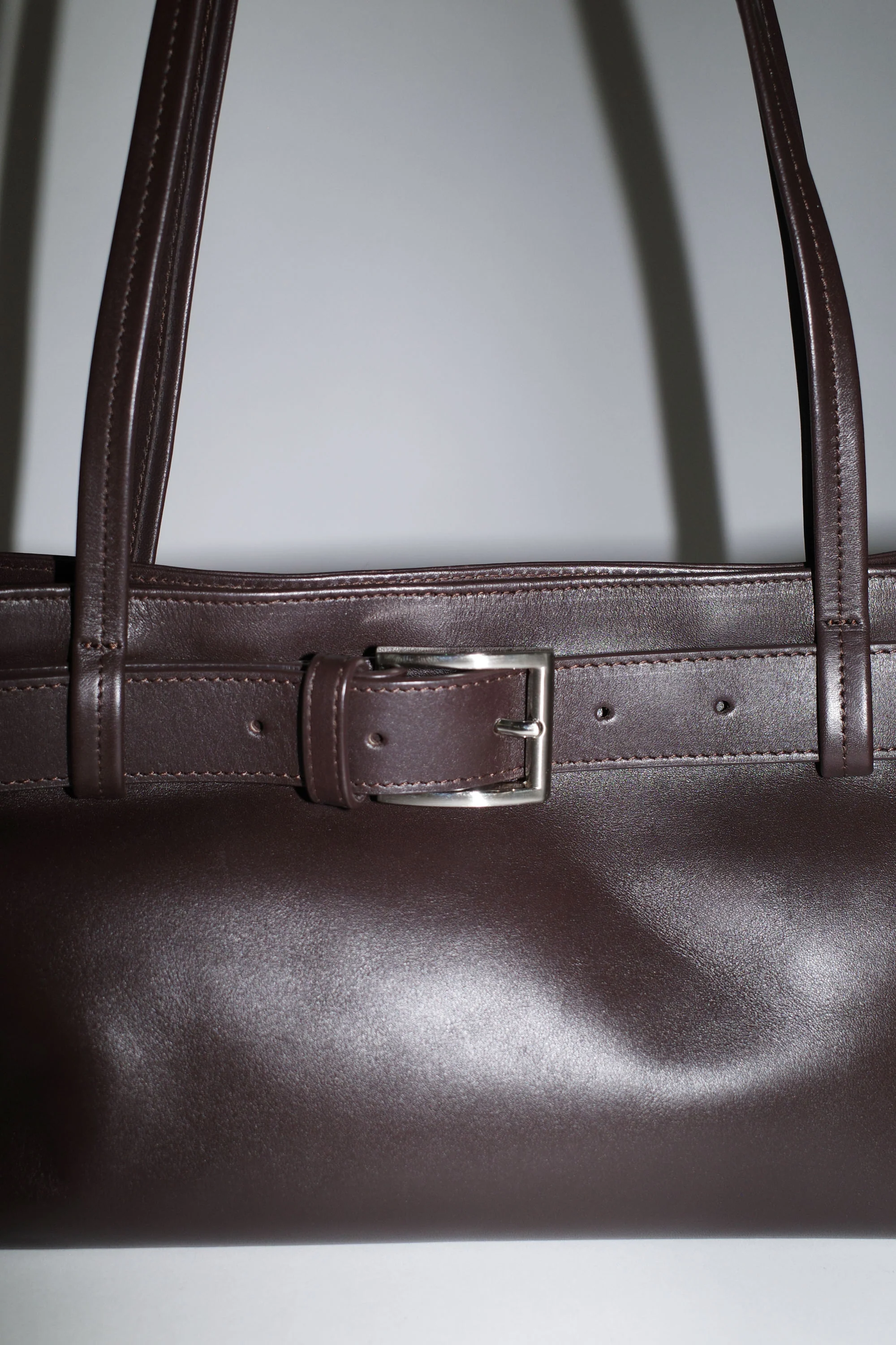 PRE-ORDER: Belt Detail Baguette - Coffee - Image 4