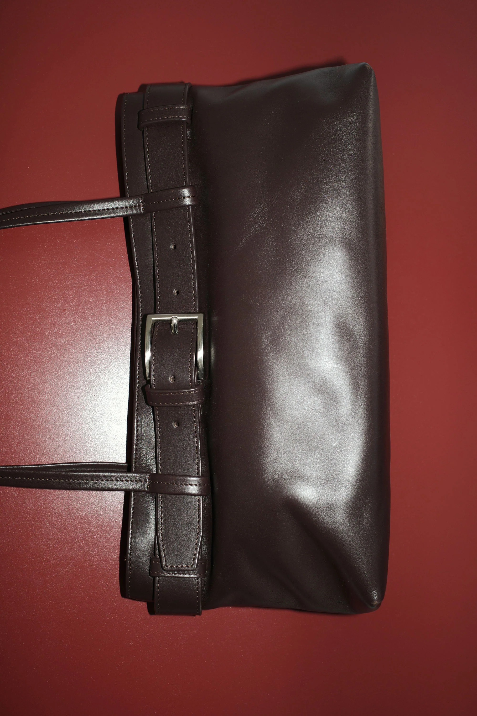 PRE-ORDER: Belt Detail Baguette - Coffee - Image 5