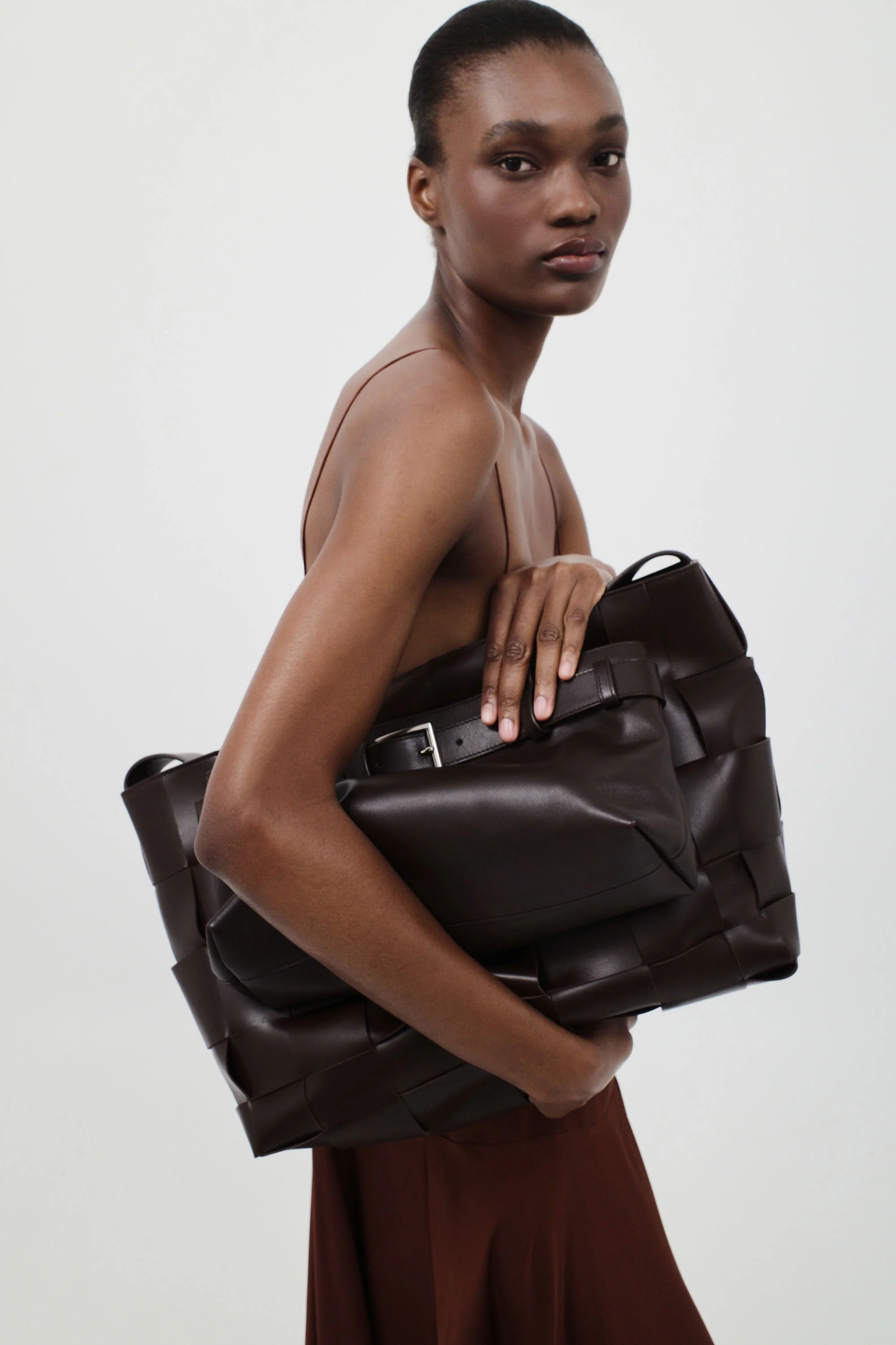 PRE-ORDER: Belt Detail Baguette - Coffee - Image 6