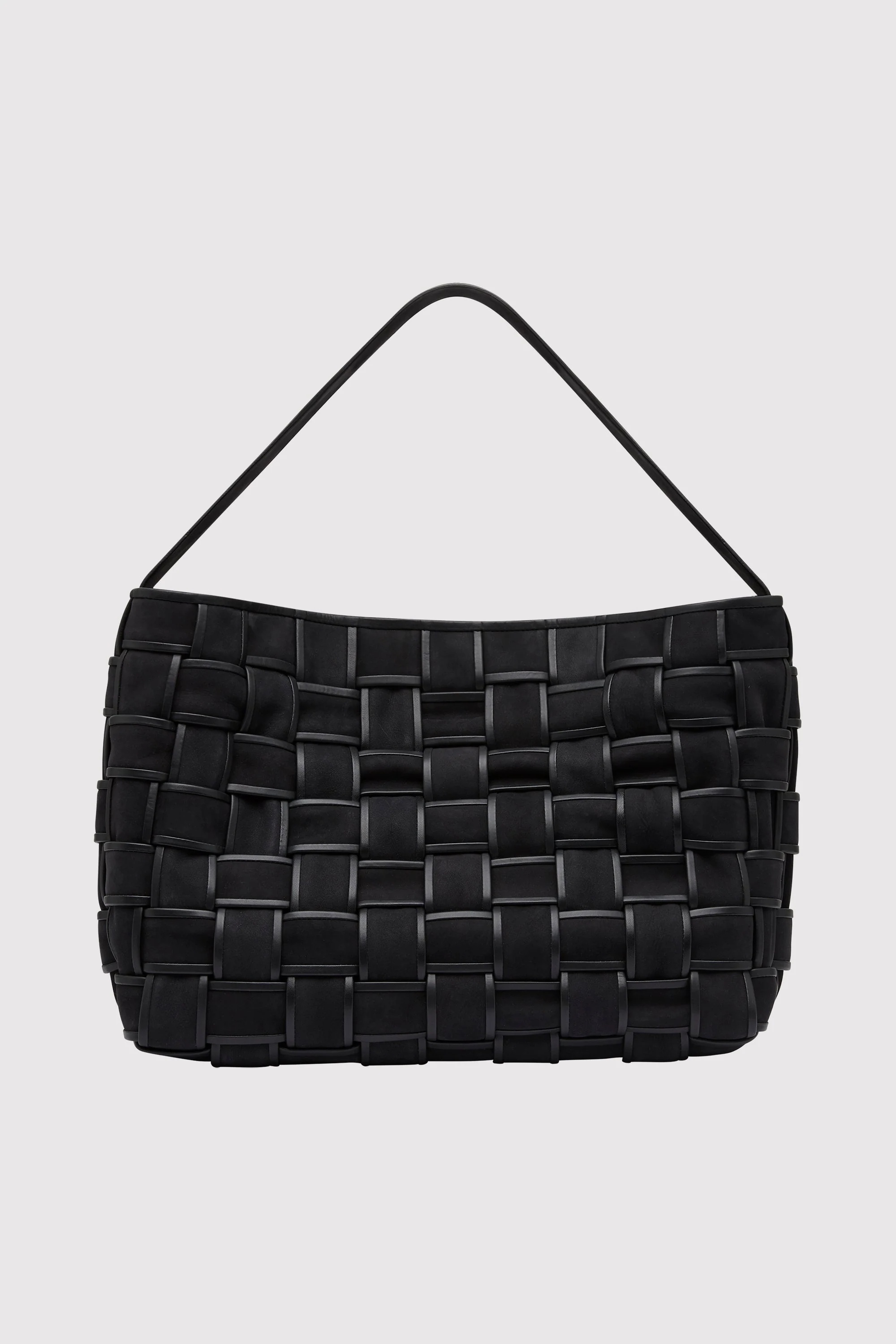 Border Woven Large Tote - Black - Image 8