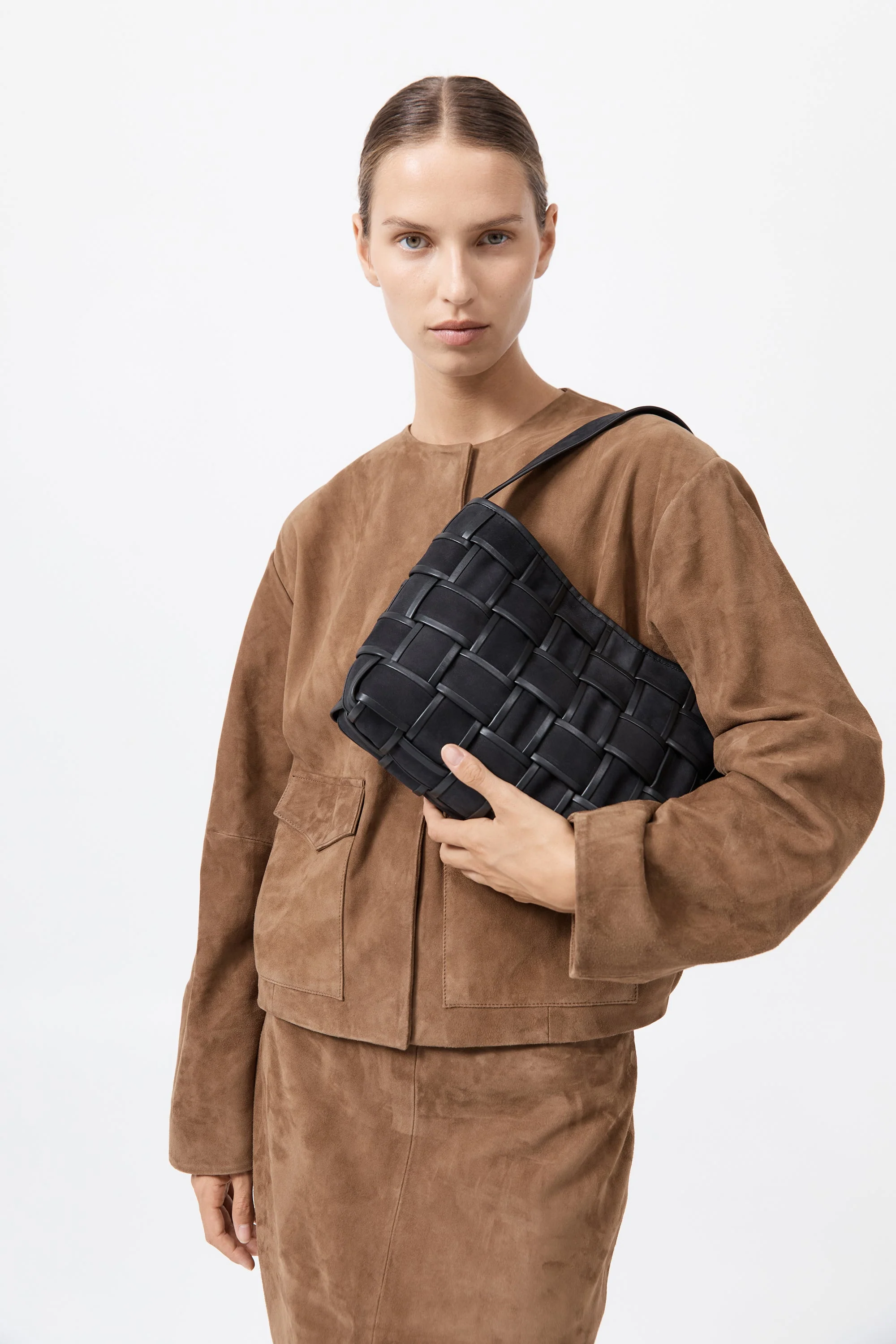 Border Woven Mini Tote - Black - Image 7