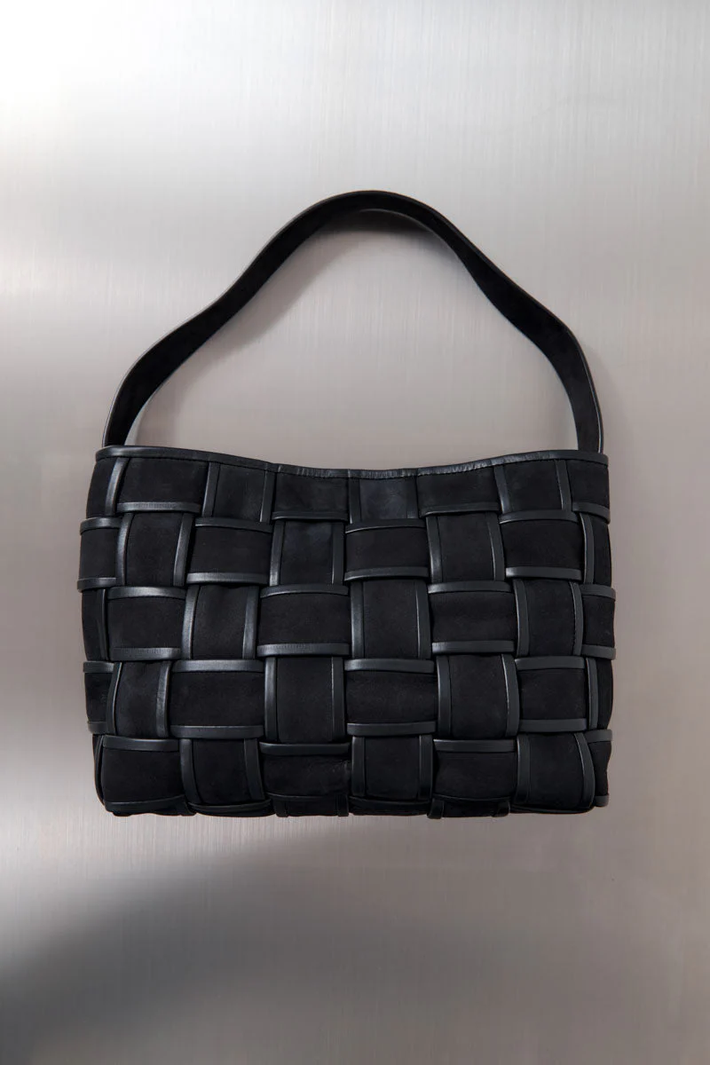 Border Woven Mini Tote - Black - Image 8