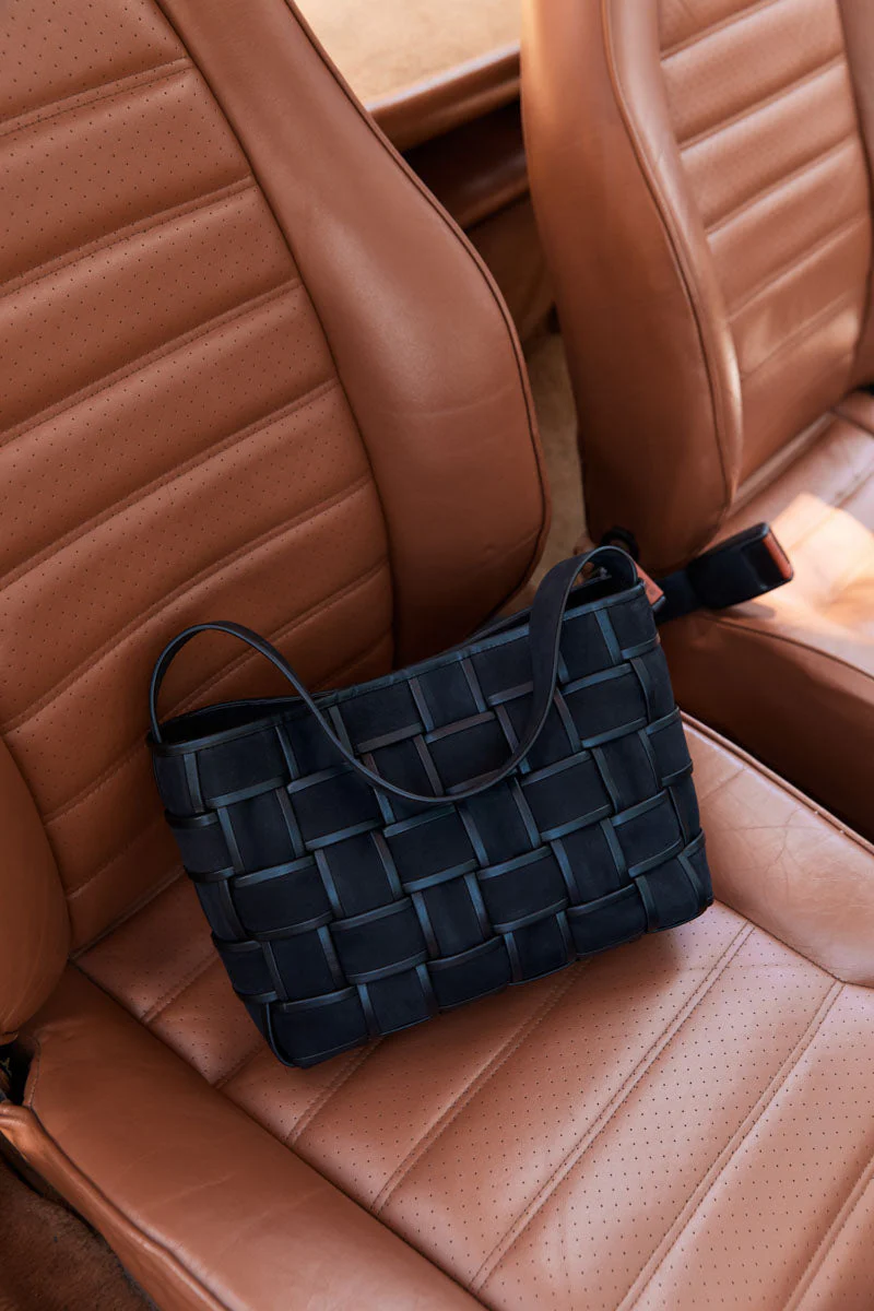 Border Woven Mini Tote - Black - Image 9