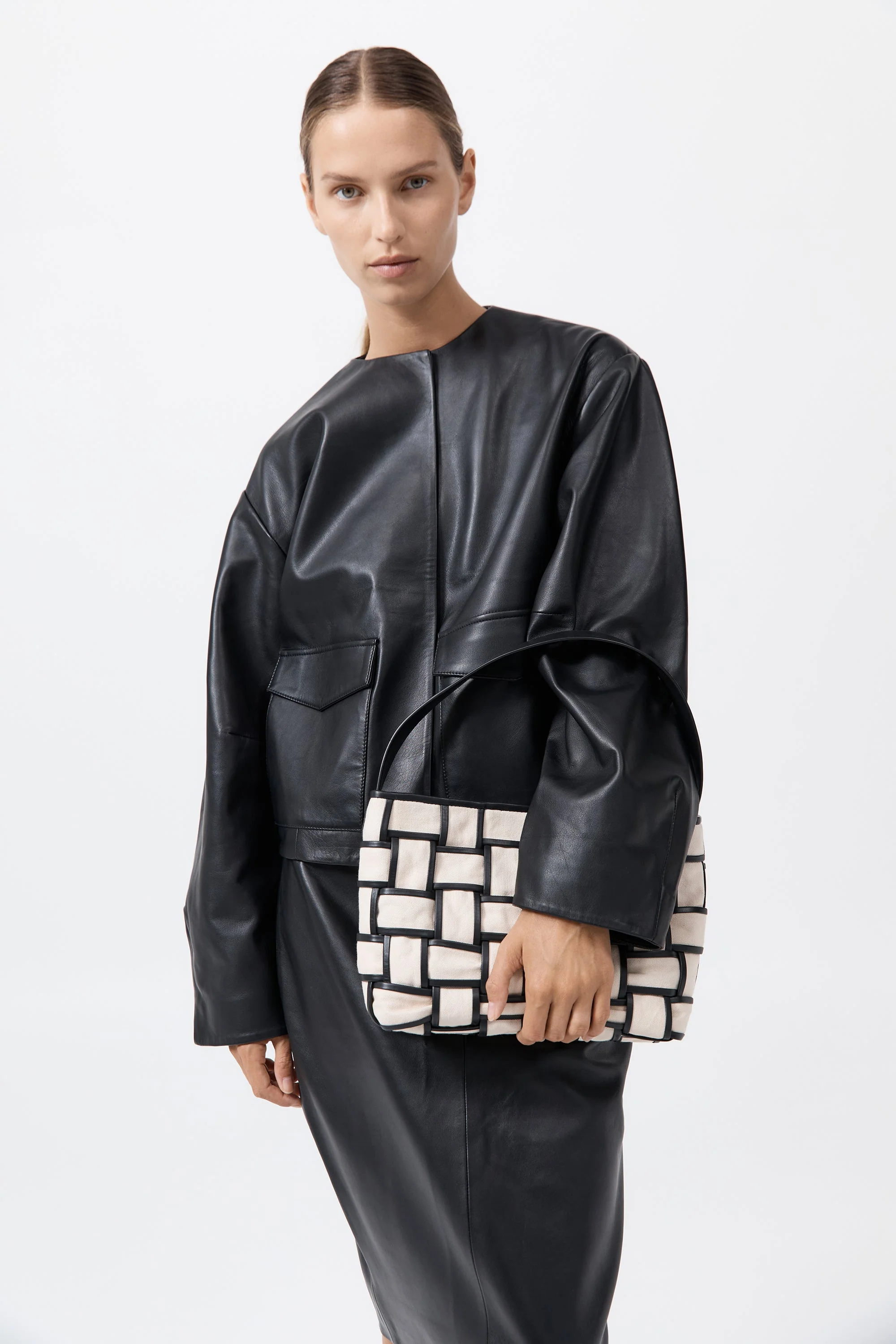 Border Woven Mini Tote - Canvas - Image 7