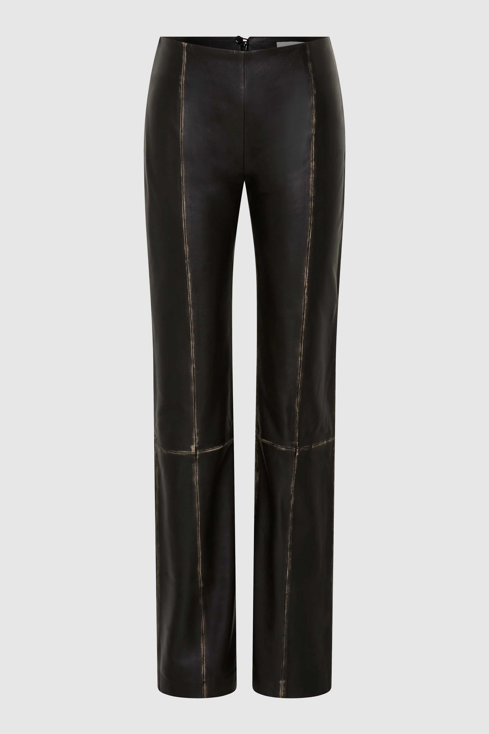 Brushed Leather Pants - Black - Image 8