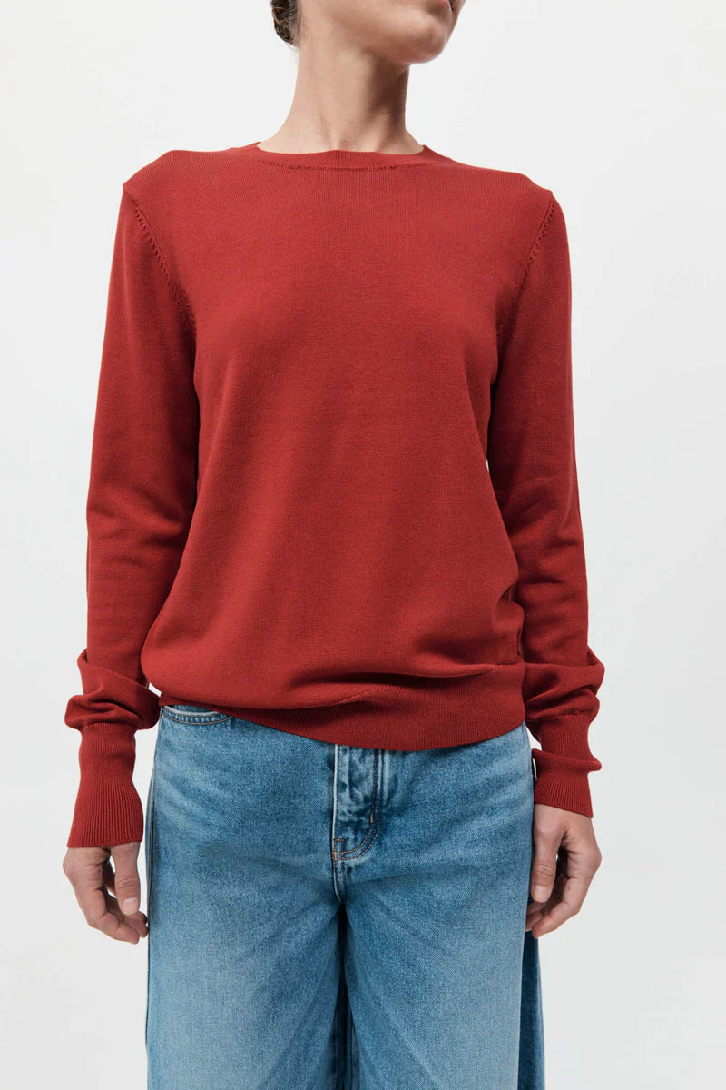 Classic Crew Neck Sweater - Rosso - Image 3