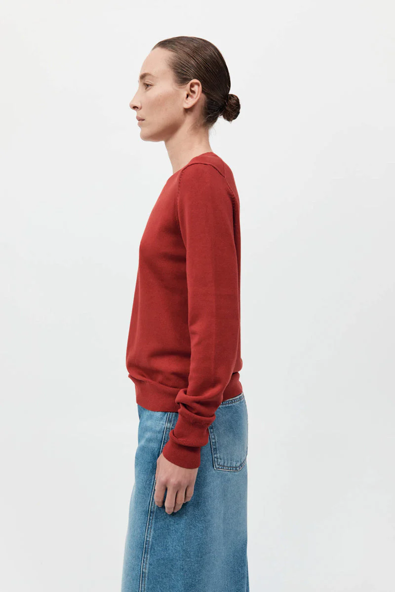 Classic Crew Neck Sweater - Rosso - Image 4