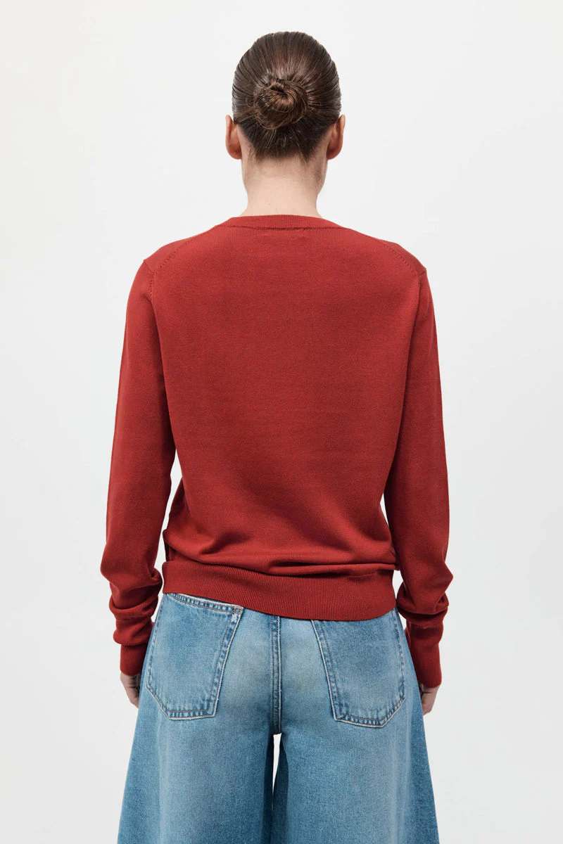 Classic Crew Neck Sweater - Rosso - Image 5