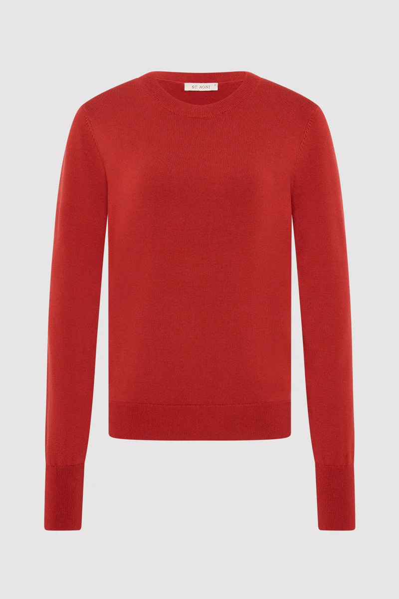 Classic Crew Neck Sweater - Rosso - Image 6