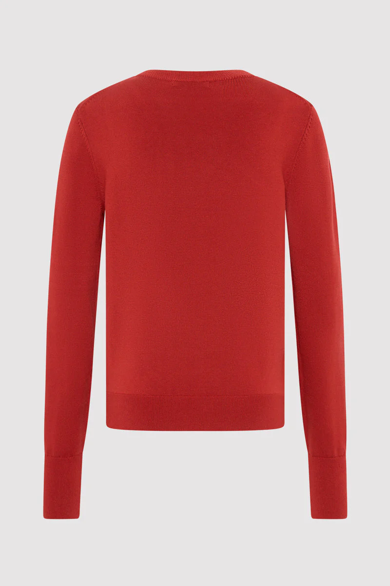 Classic Crew Neck Sweater - Rosso - Image 7
