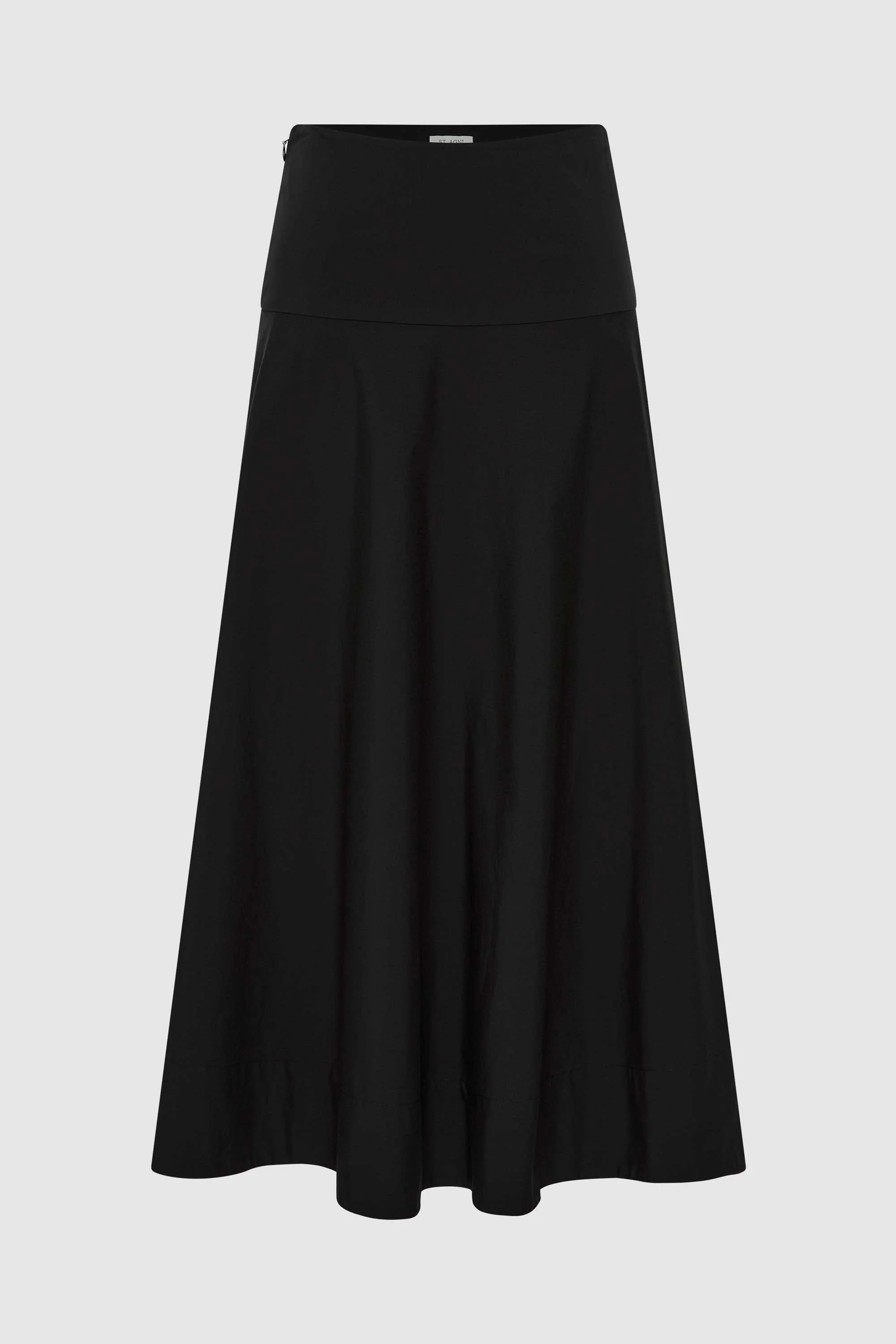 Cotton Circle Hem Skirt - Black - Image 7