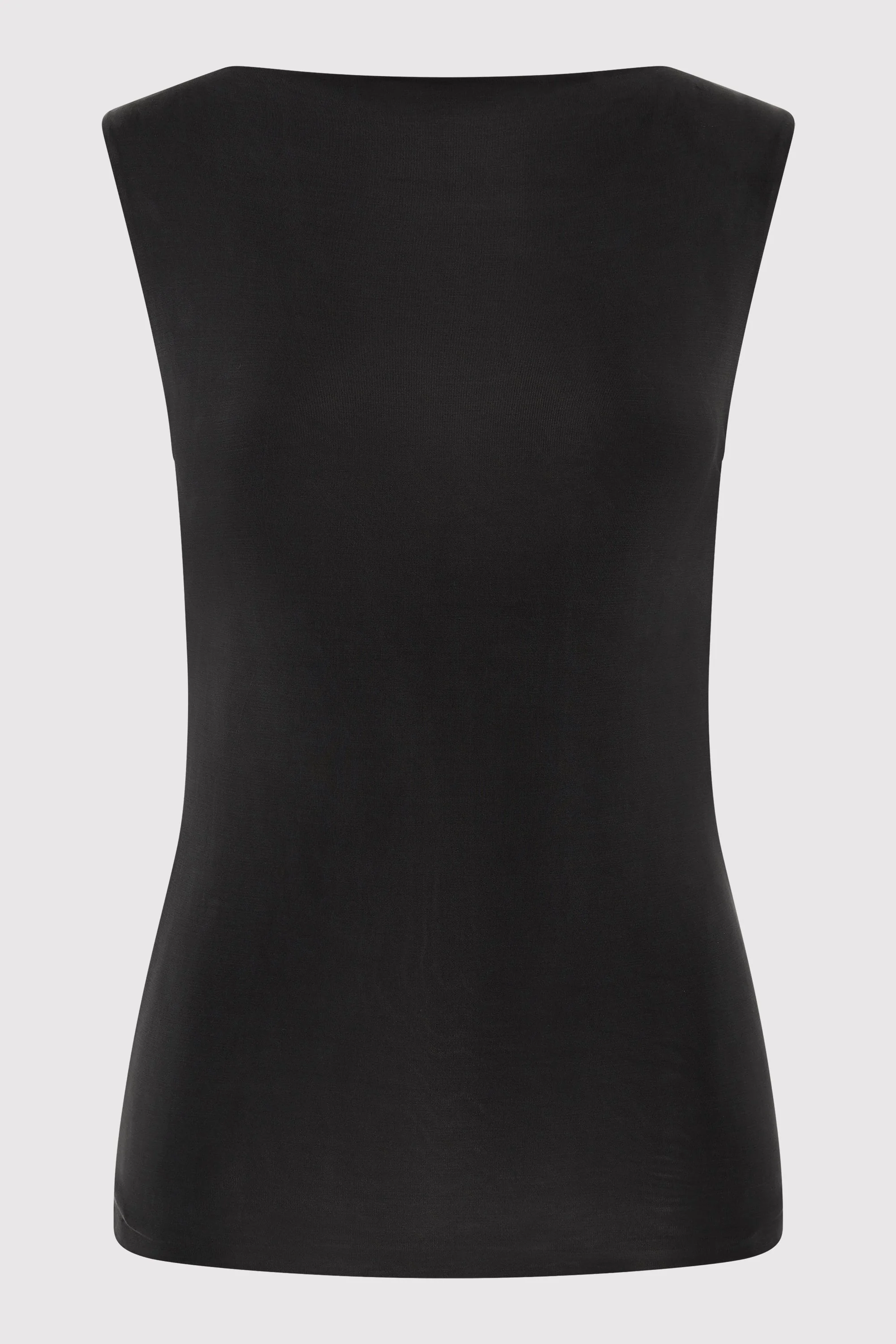Cupro Jersey Top - Black - Image 6