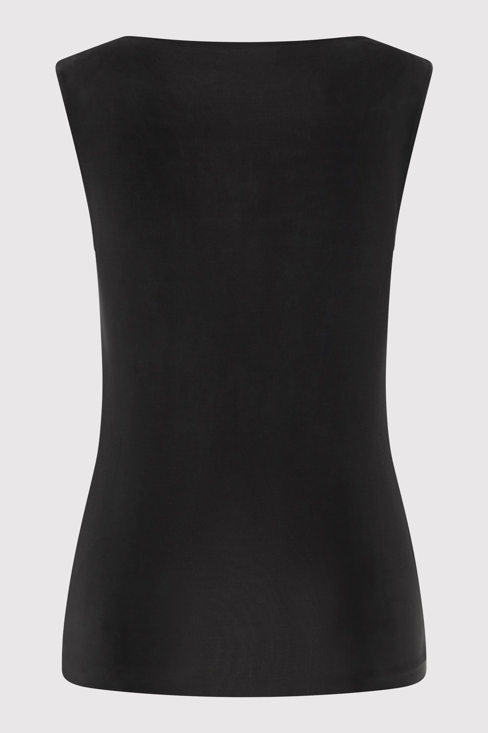 Cupro Jersey Top - Black - Image 7