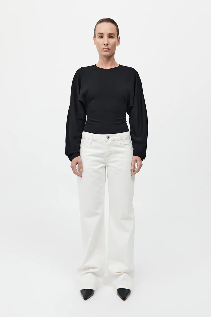 Dolman Sleeve Bodysuit - Black - Image 3