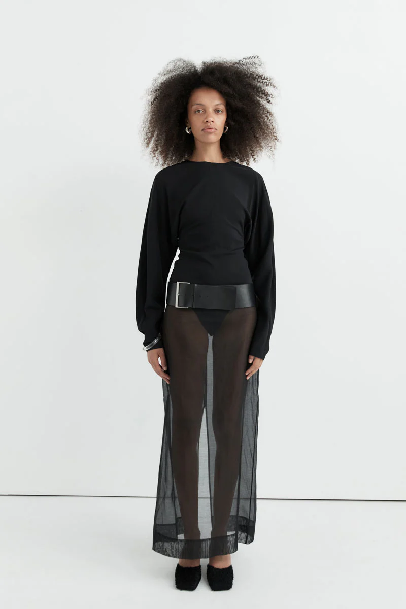 Dolman Sleeve Bodysuit - Black - Image 7