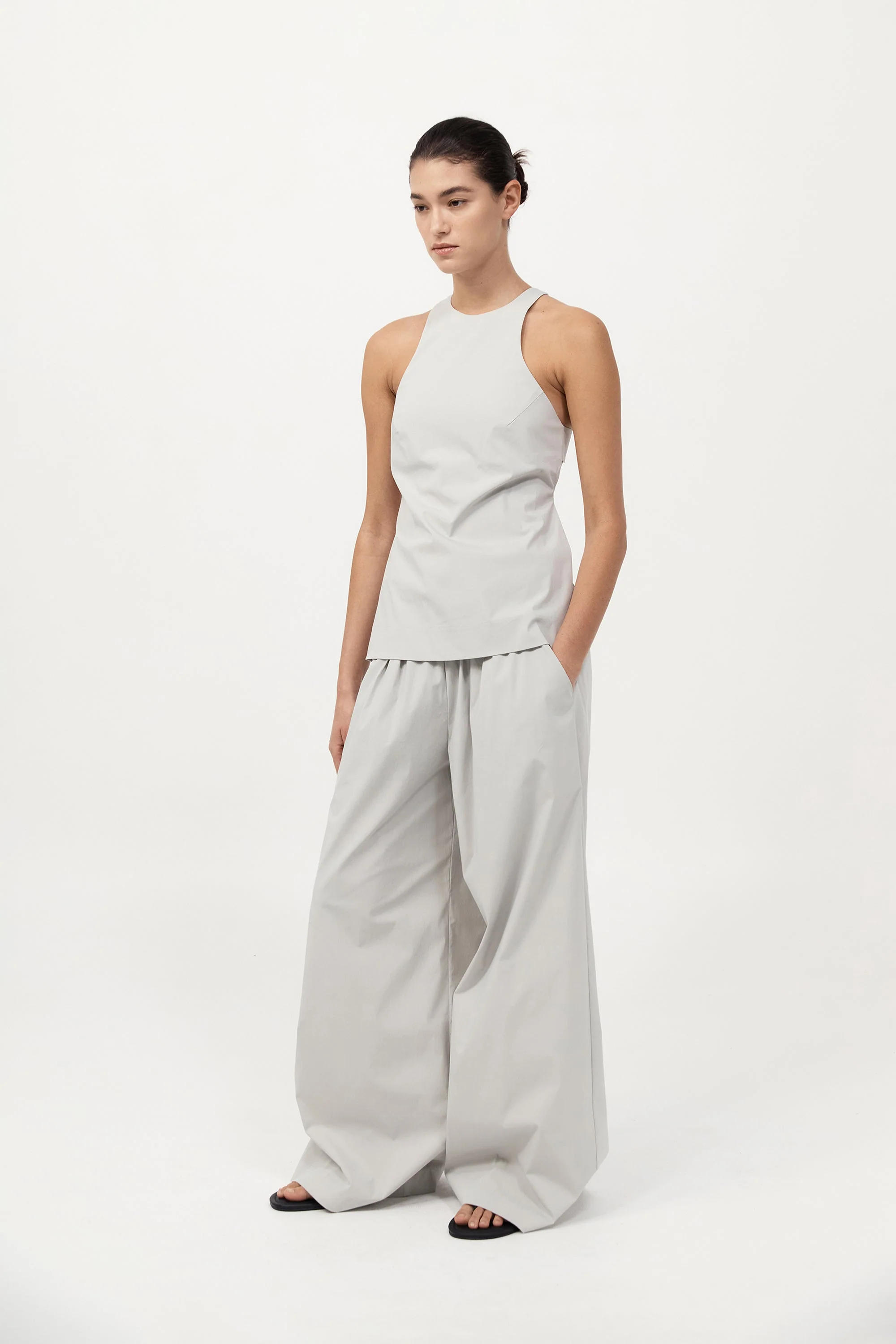 Everyday Drawstring Pants - Silver - Image 3