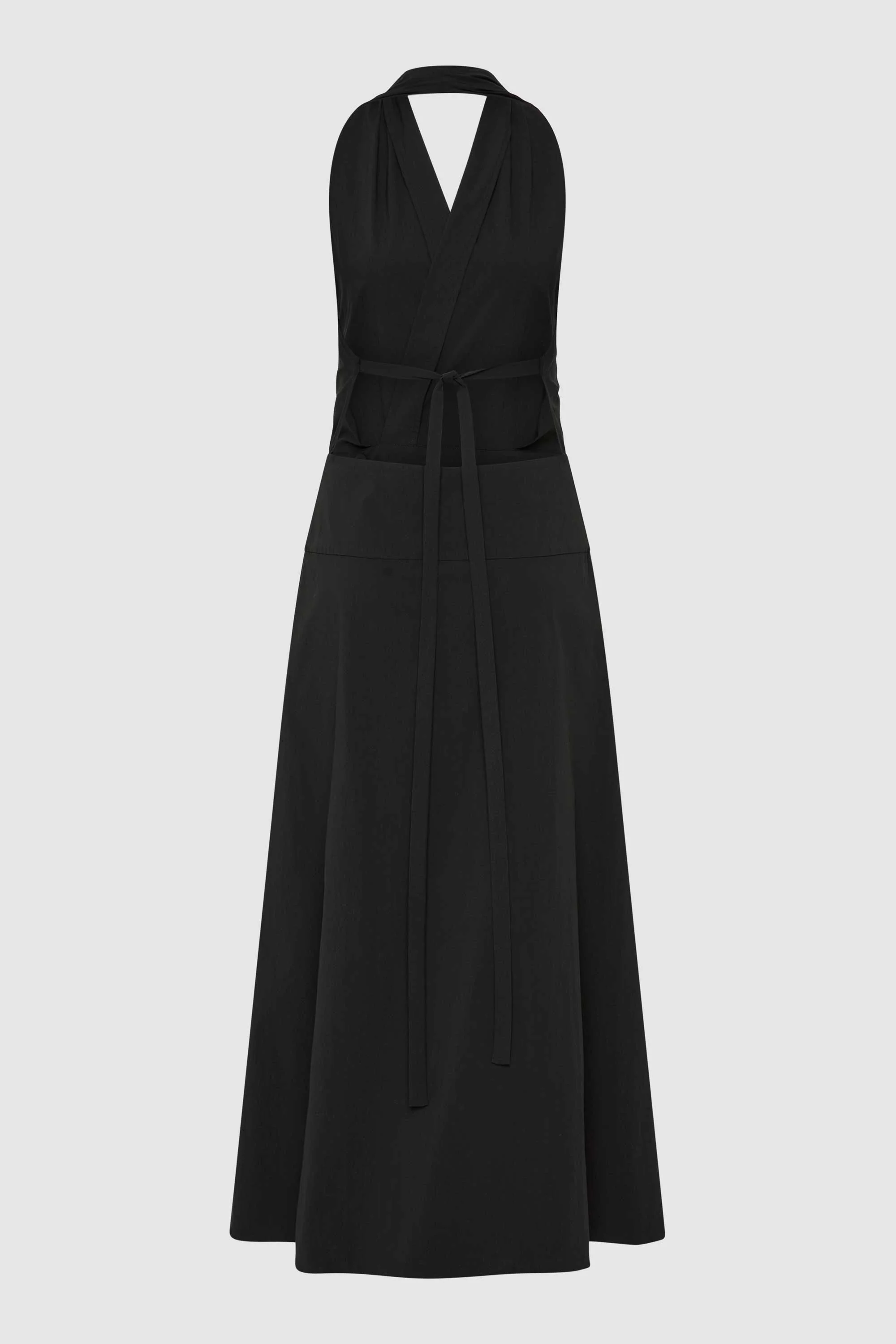 Halter Wrap Dress - Black - Image 10