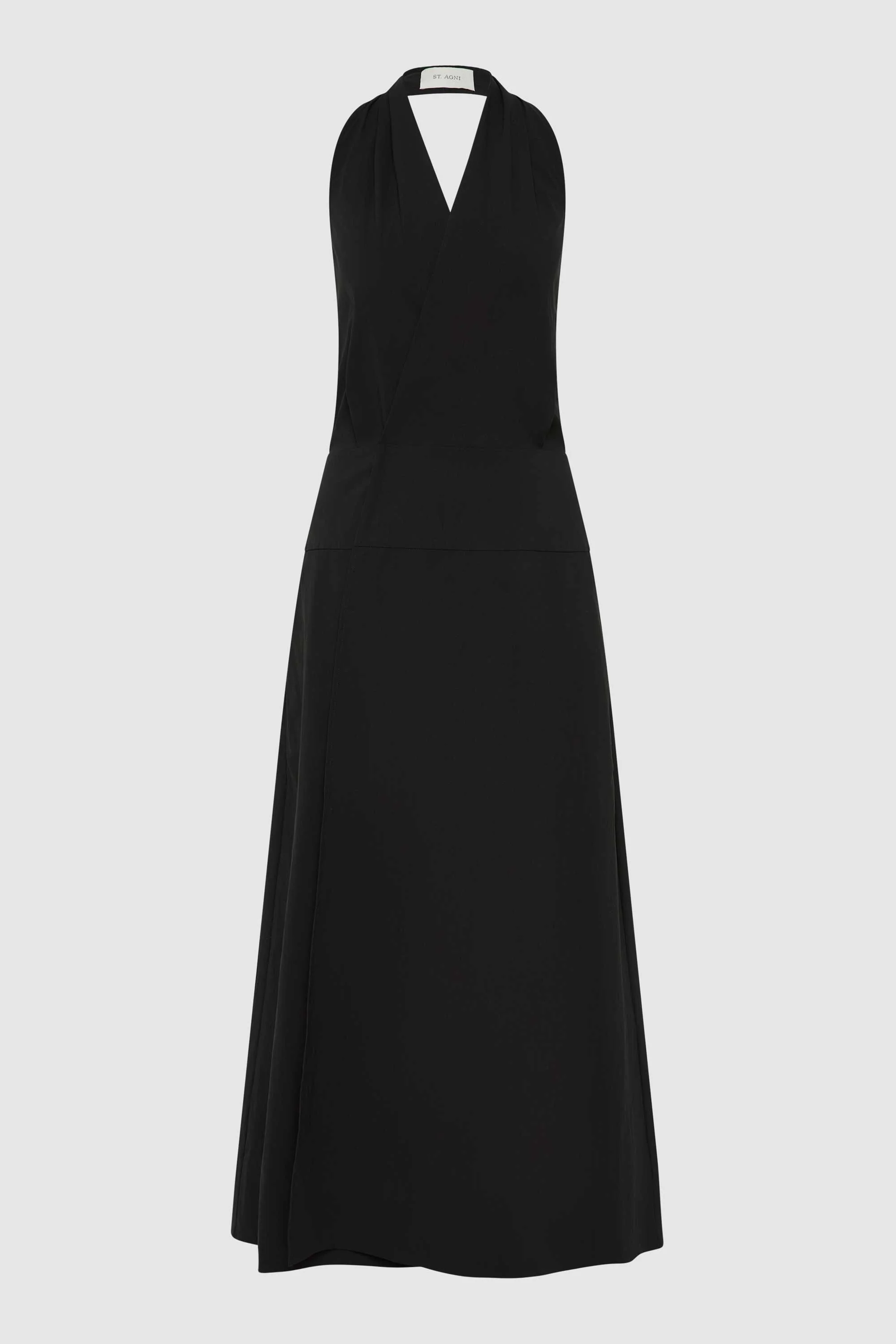 Halter Wrap Dress - Black - Image 9