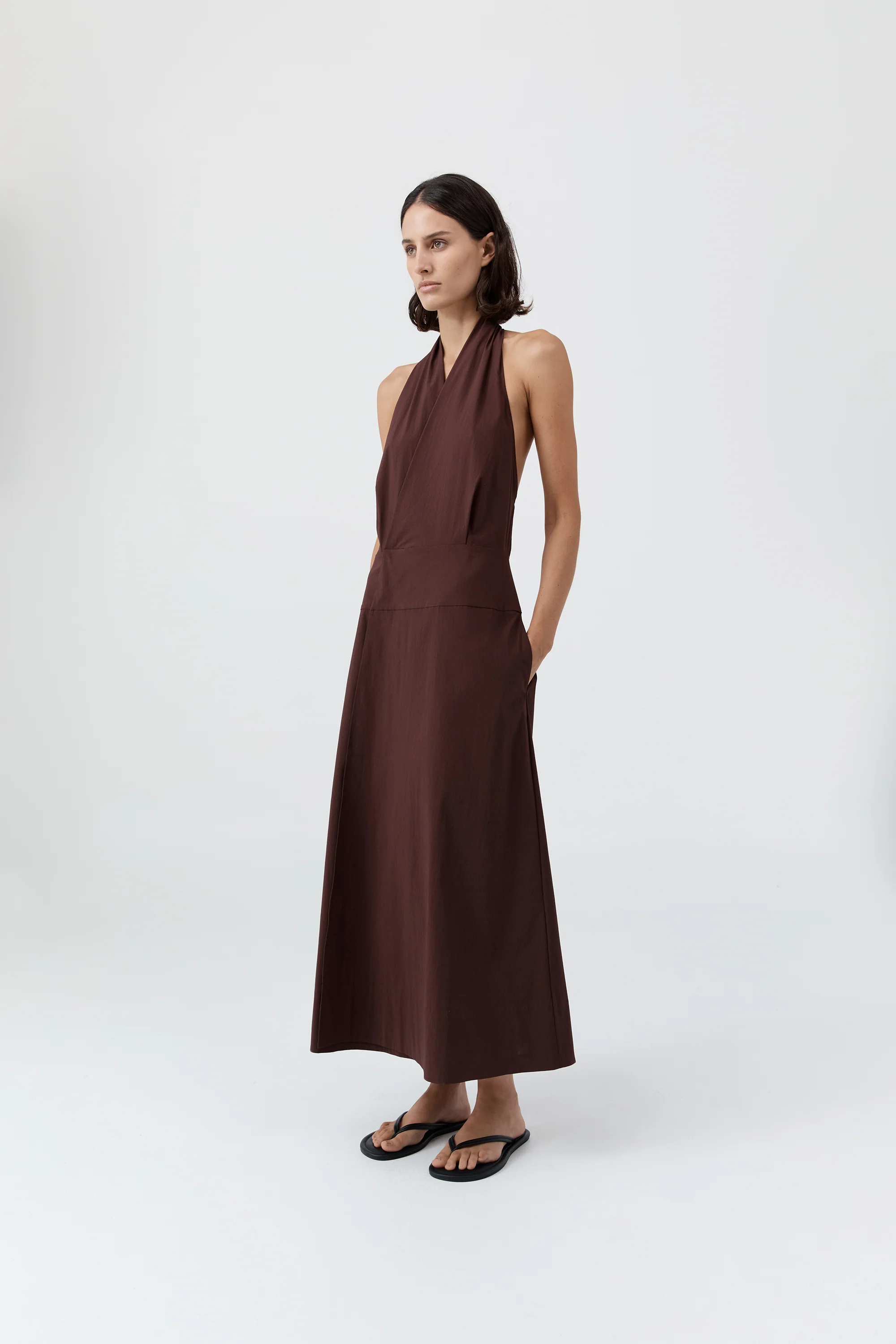 Halter Wrap Dress - Liqueur - Image 4