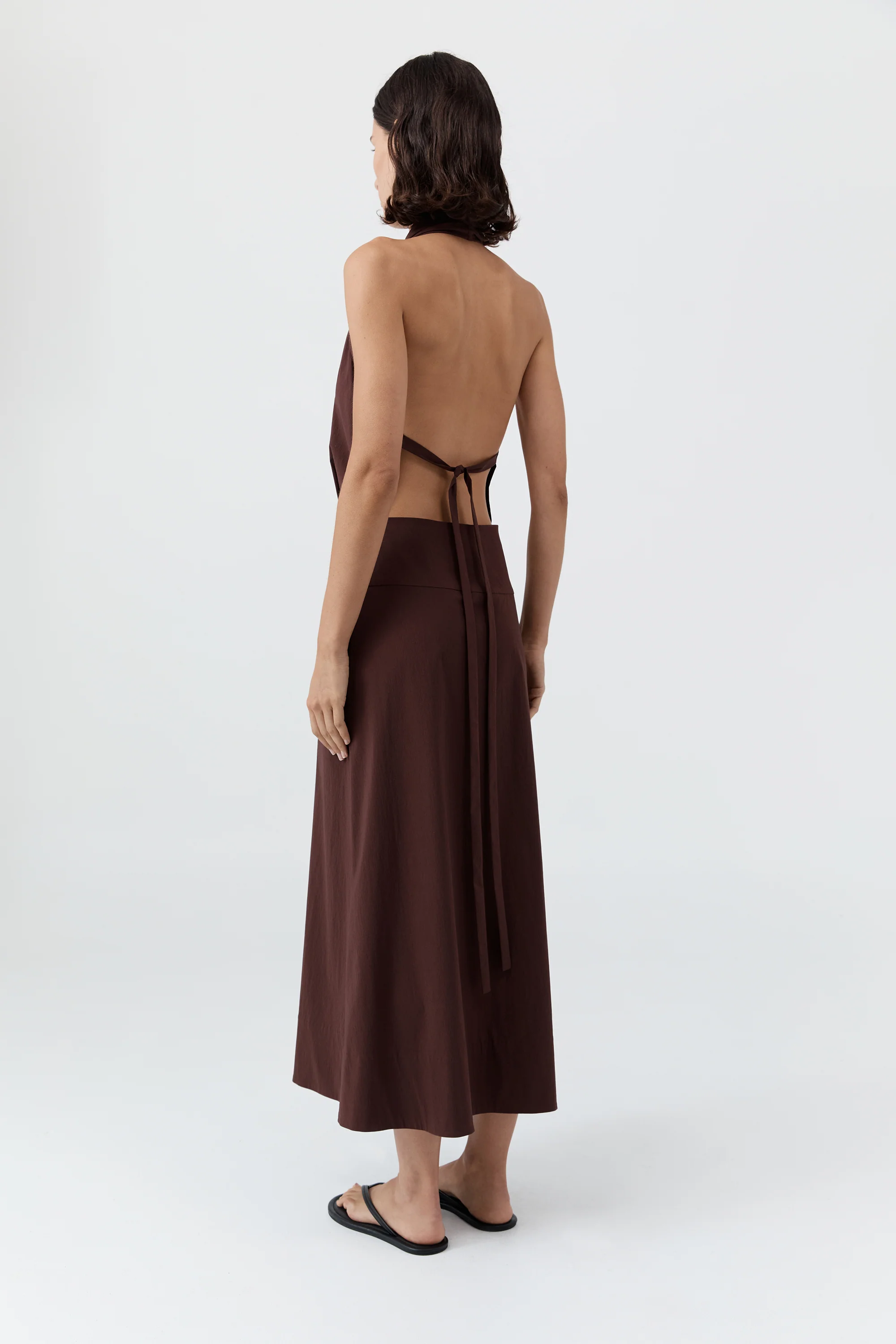 Halter Wrap Dress - Liqueur - Image 5