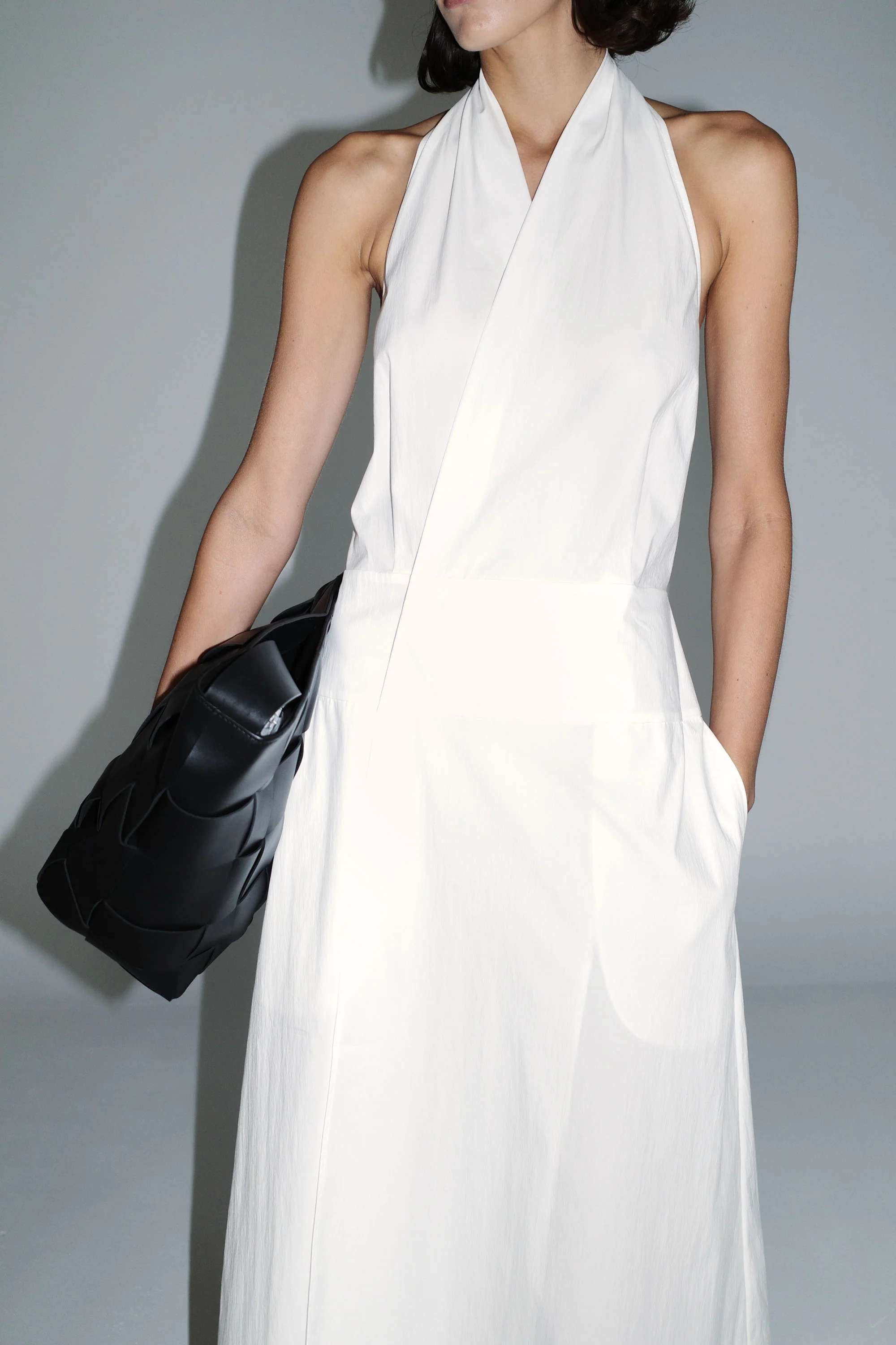 Halter Wrap Dress - White - Image 7