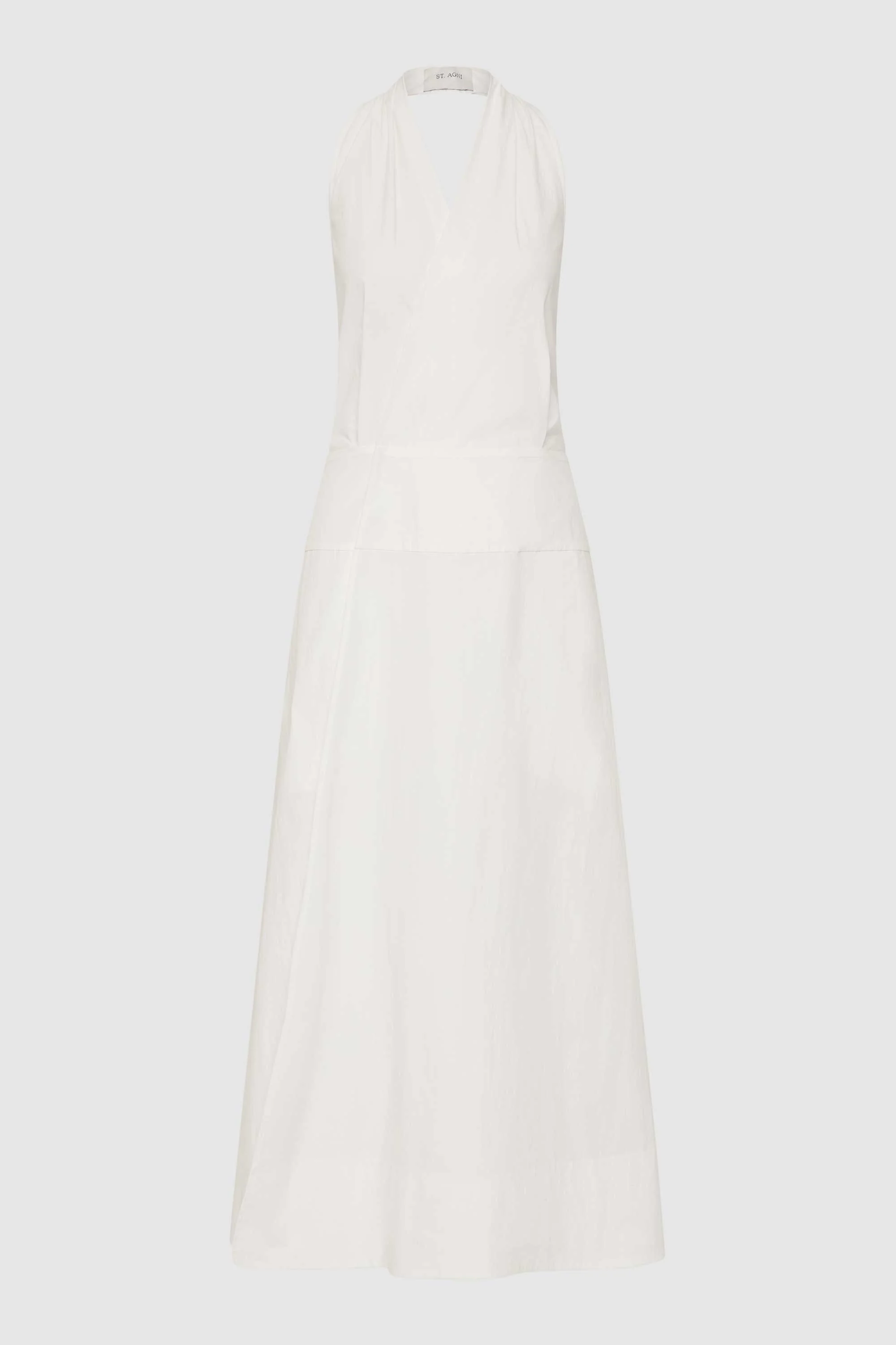 Halter Wrap Dress - White - Image 9