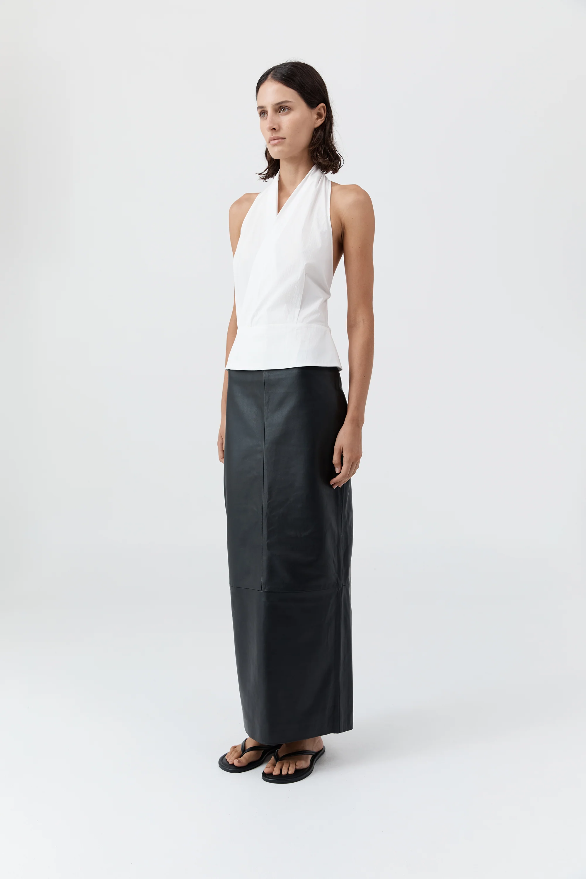 Halter Wrap Top - White - Image 3