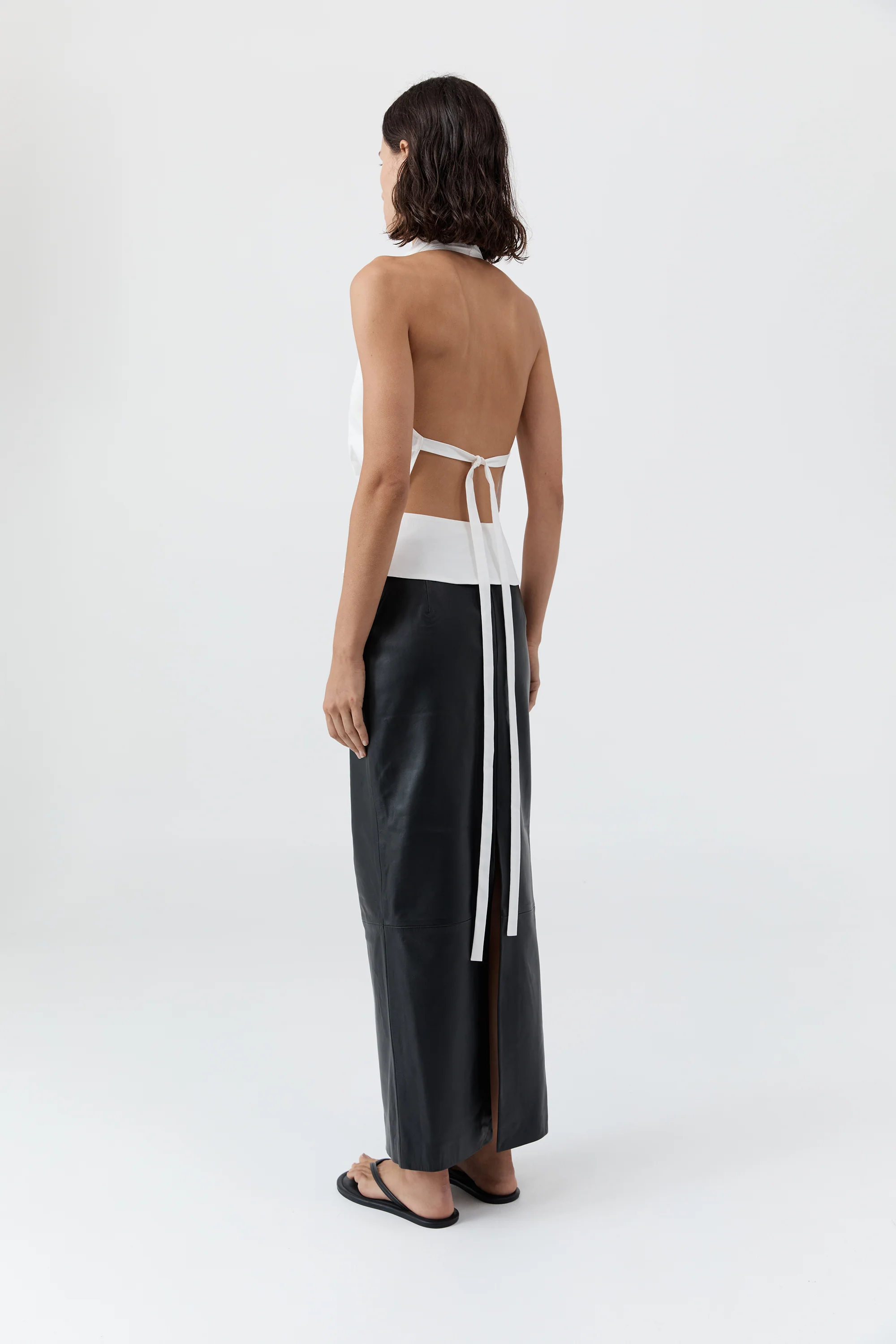 Halter Wrap Top - White - Image 5