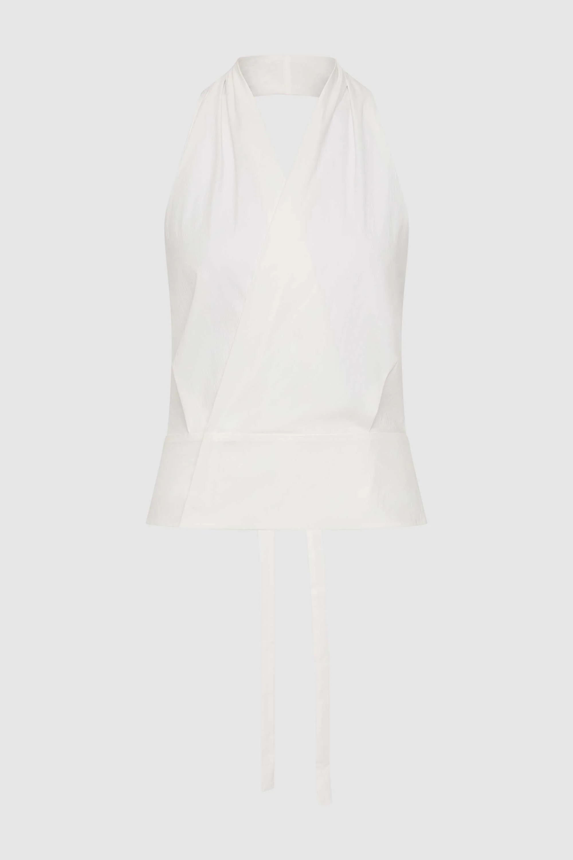 Halter Wrap Top - White - Image 8