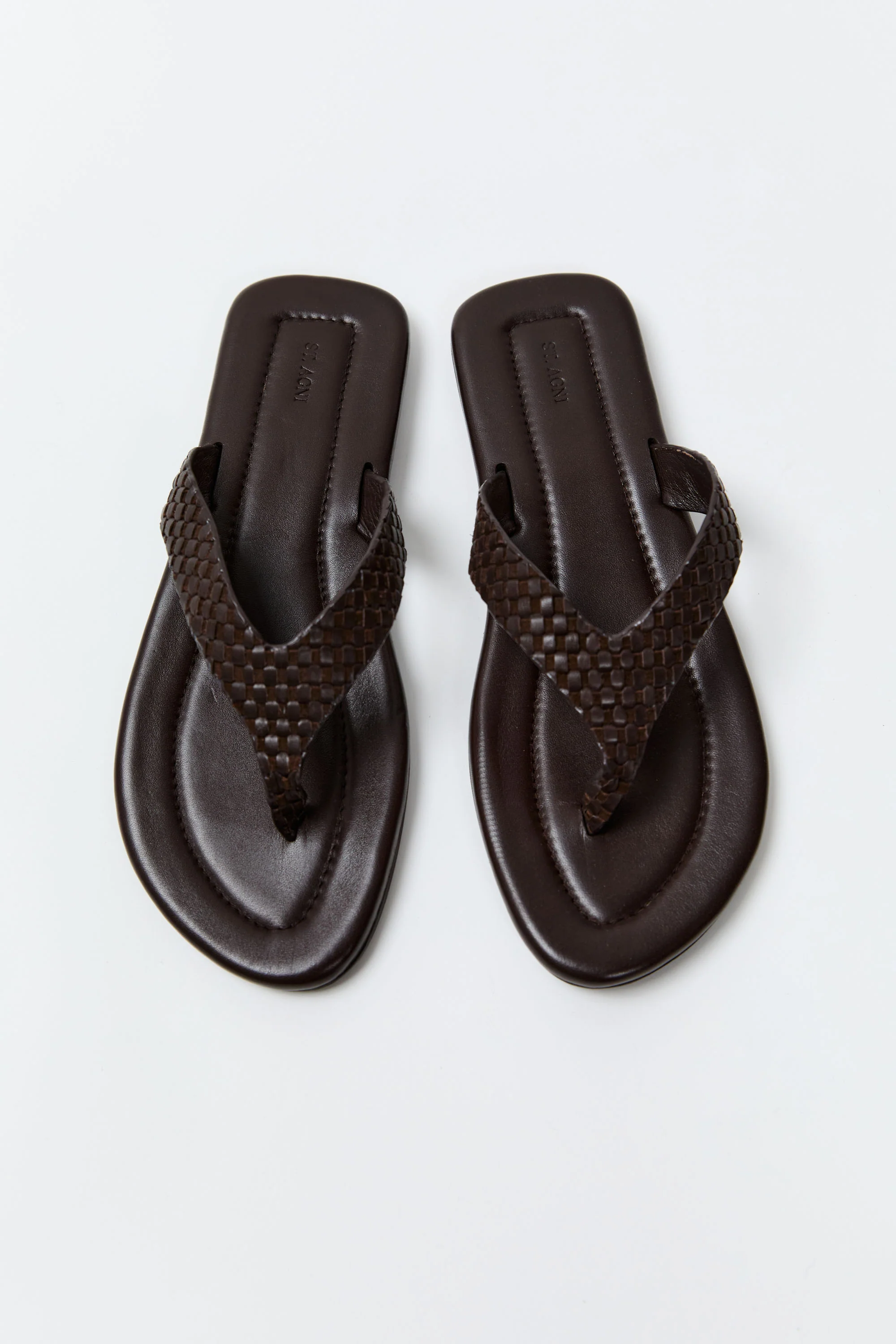 Lattice Weave Thong - Coffee - Image 4