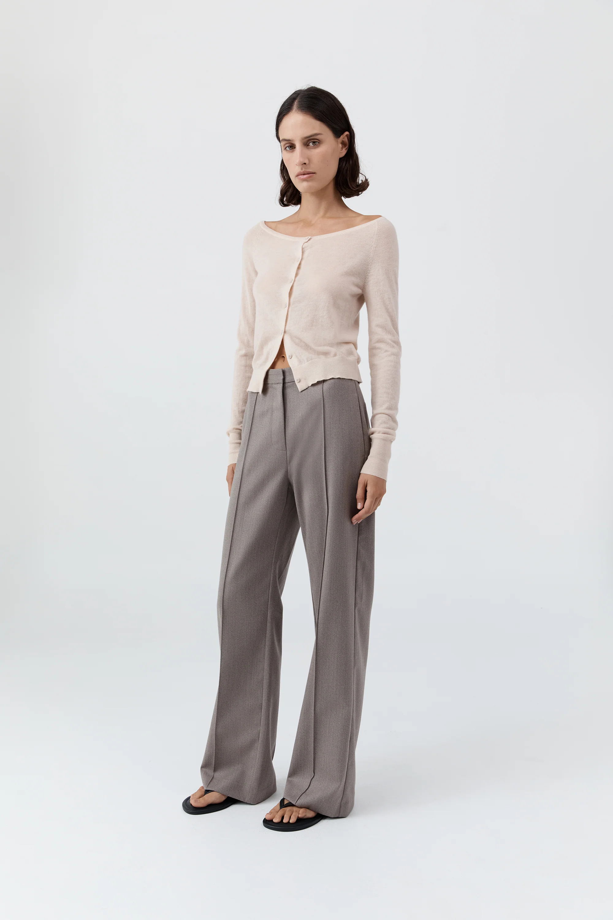 Merino Wool Ballet Cardigan - Powder - Image 3