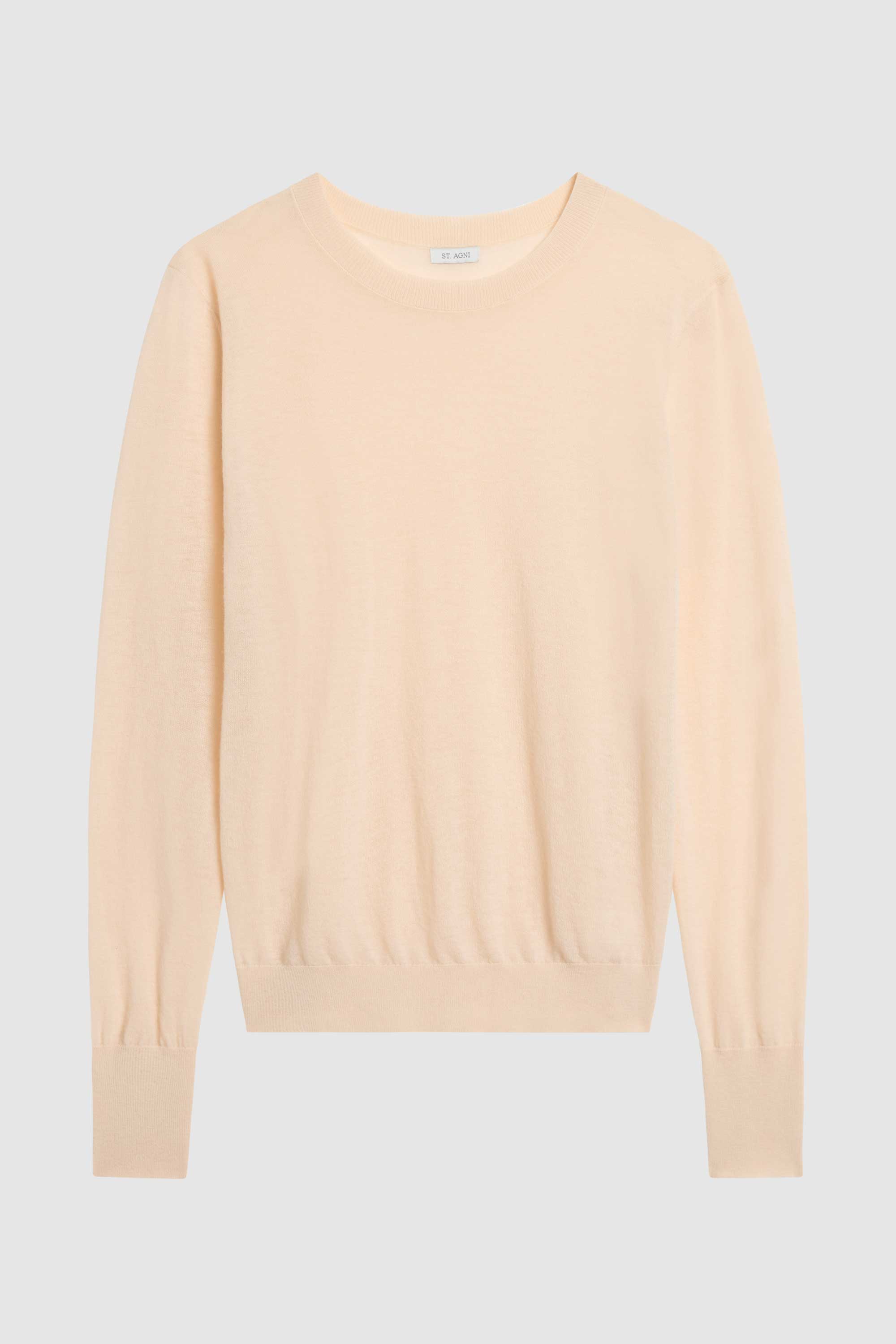 Merino Wool Slit Sleeve Sweater - Powder - Image 10