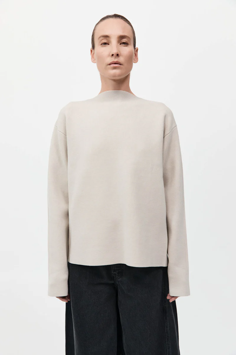 Milano Knit Scarf Jumper - Creme - Image 3