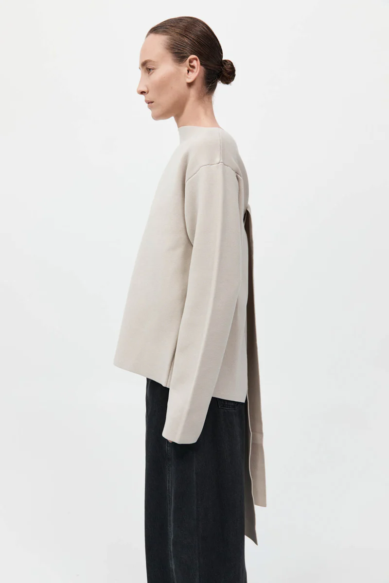 Milano Knit Scarf Jumper - Creme - Image 4