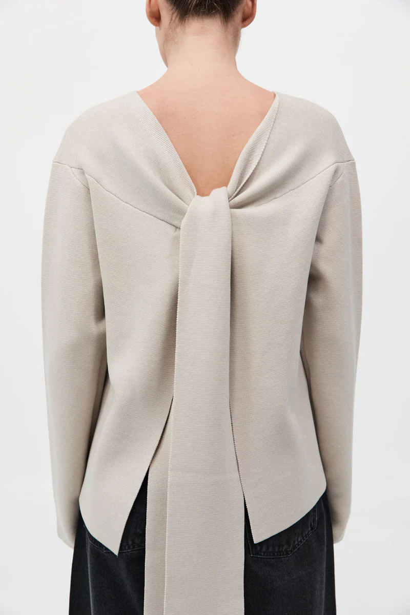 Milano Knit Scarf Jumper - Creme - Image 5