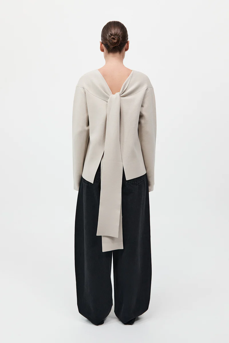 Milano Knit Scarf Jumper - Creme - Image 8