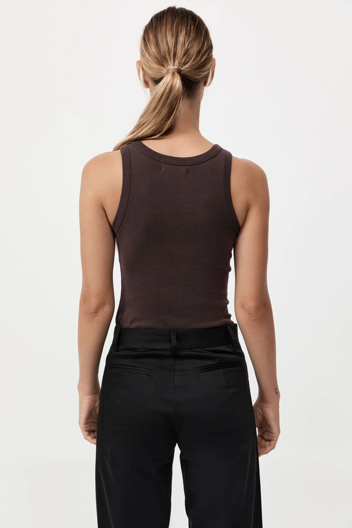 Organic Cotton Bateau Tank - Raisin - Image 3