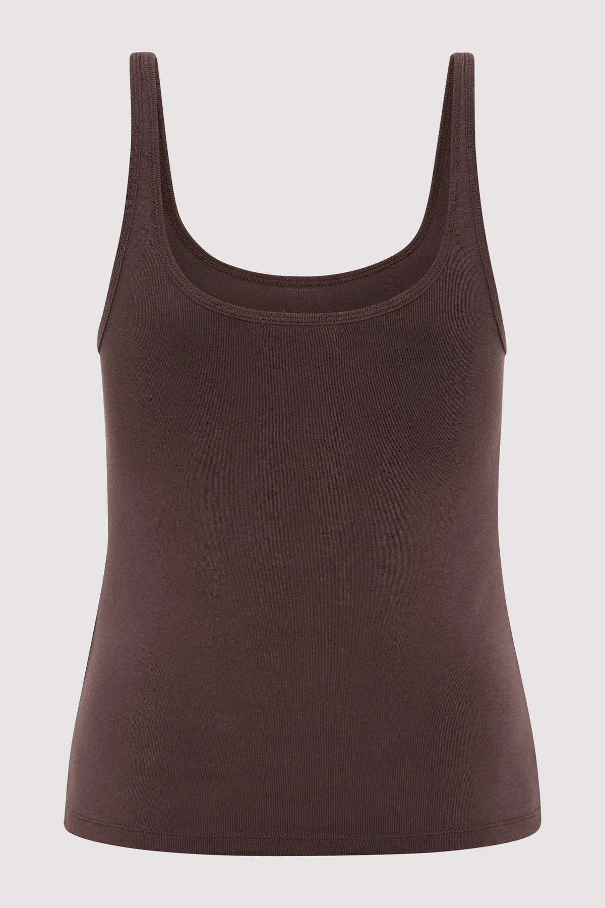 Organic Cotton Slim Scoop Tank - Raisin - Image 6