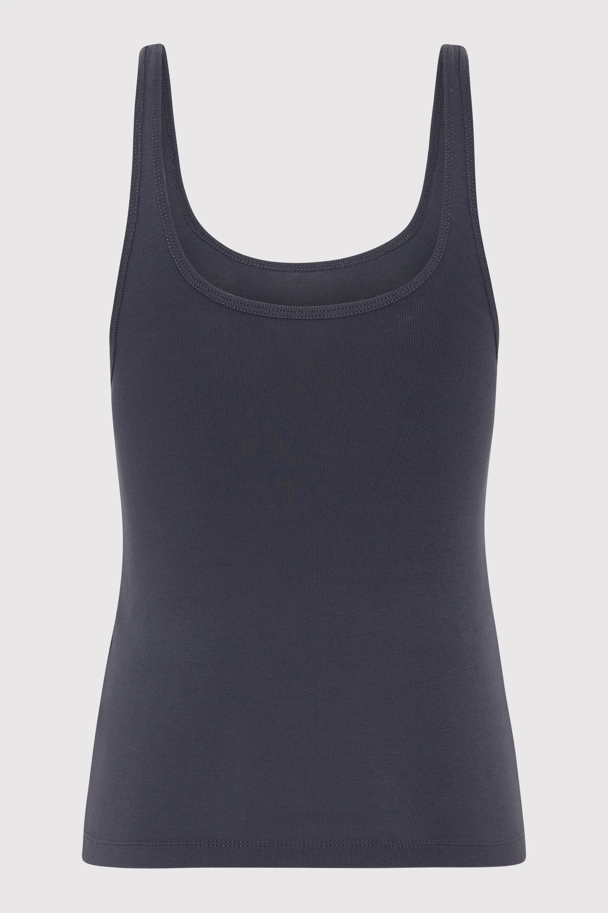 Organic Cotton Slim Scoop Tank - Storm - Image 6