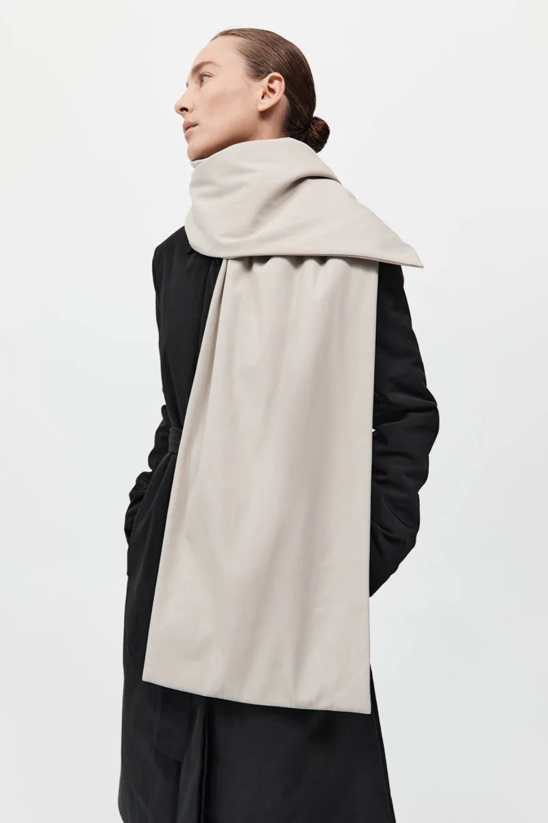 Padded Scarf - Creme - Image 4