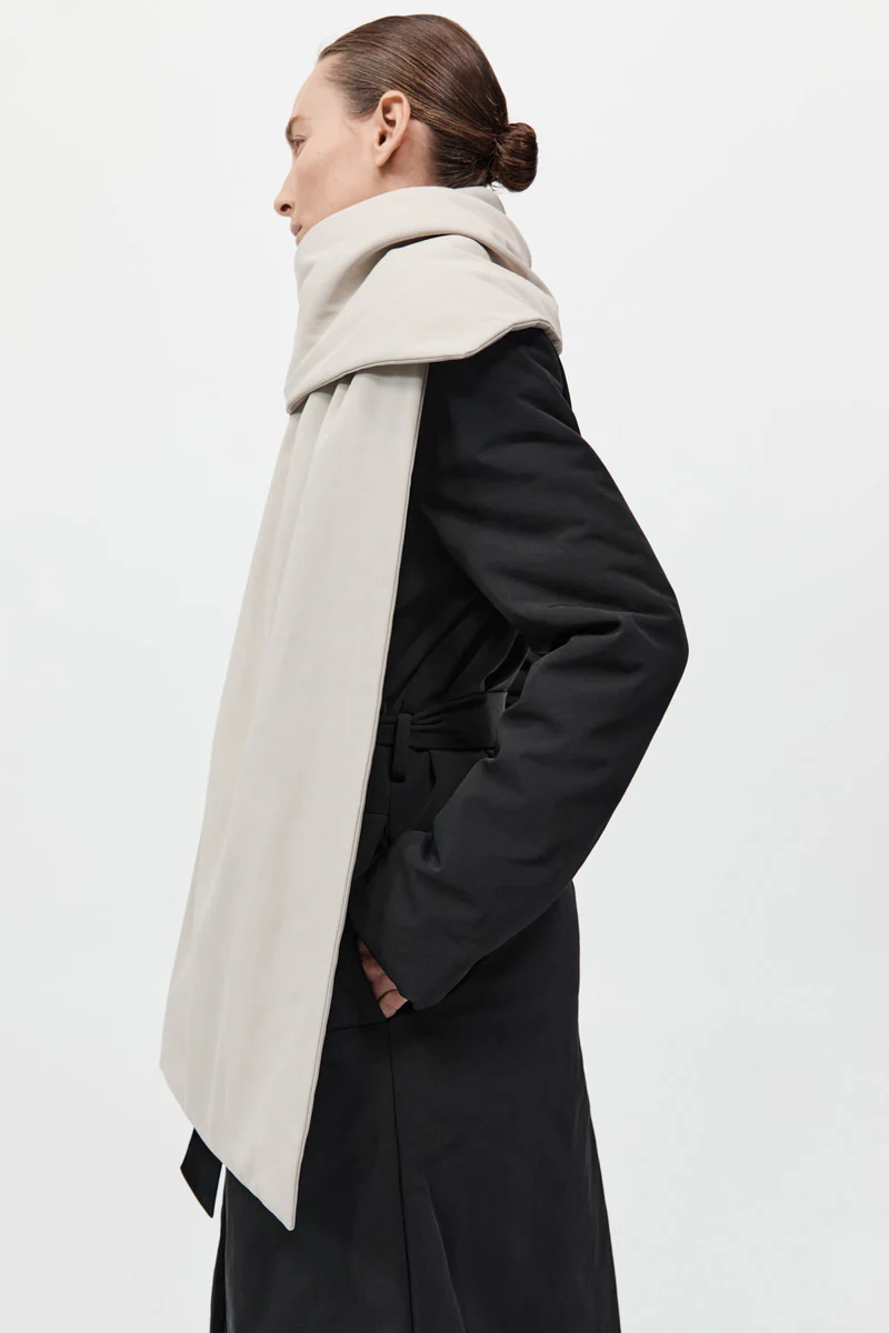 Padded Scarf - Creme - Image 5