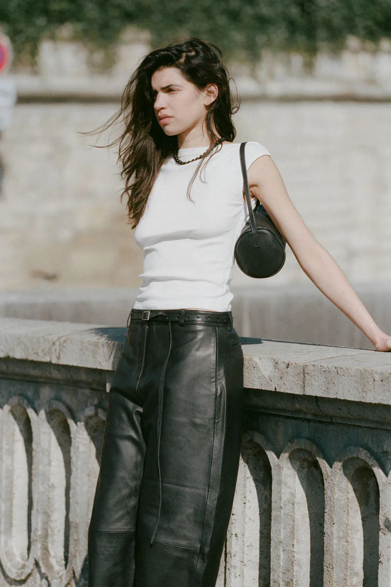 Perforated Connolo Shoulder Bag - Black - Image 7